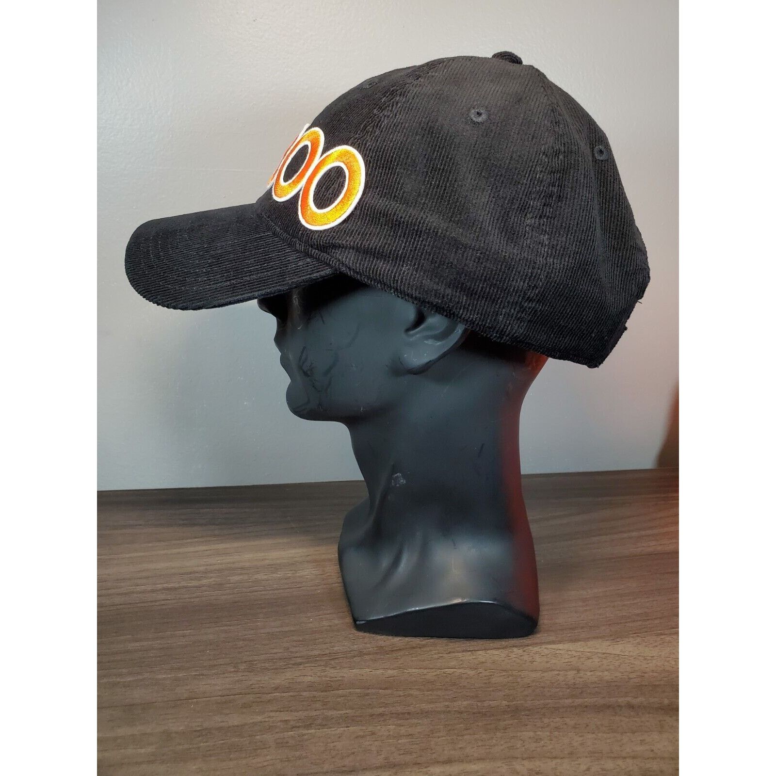 Otto HEY BOO Hat Black Corduroy Adjustable Baseball Cap OTTO Size ONE SIZE - 6 Thumbnail