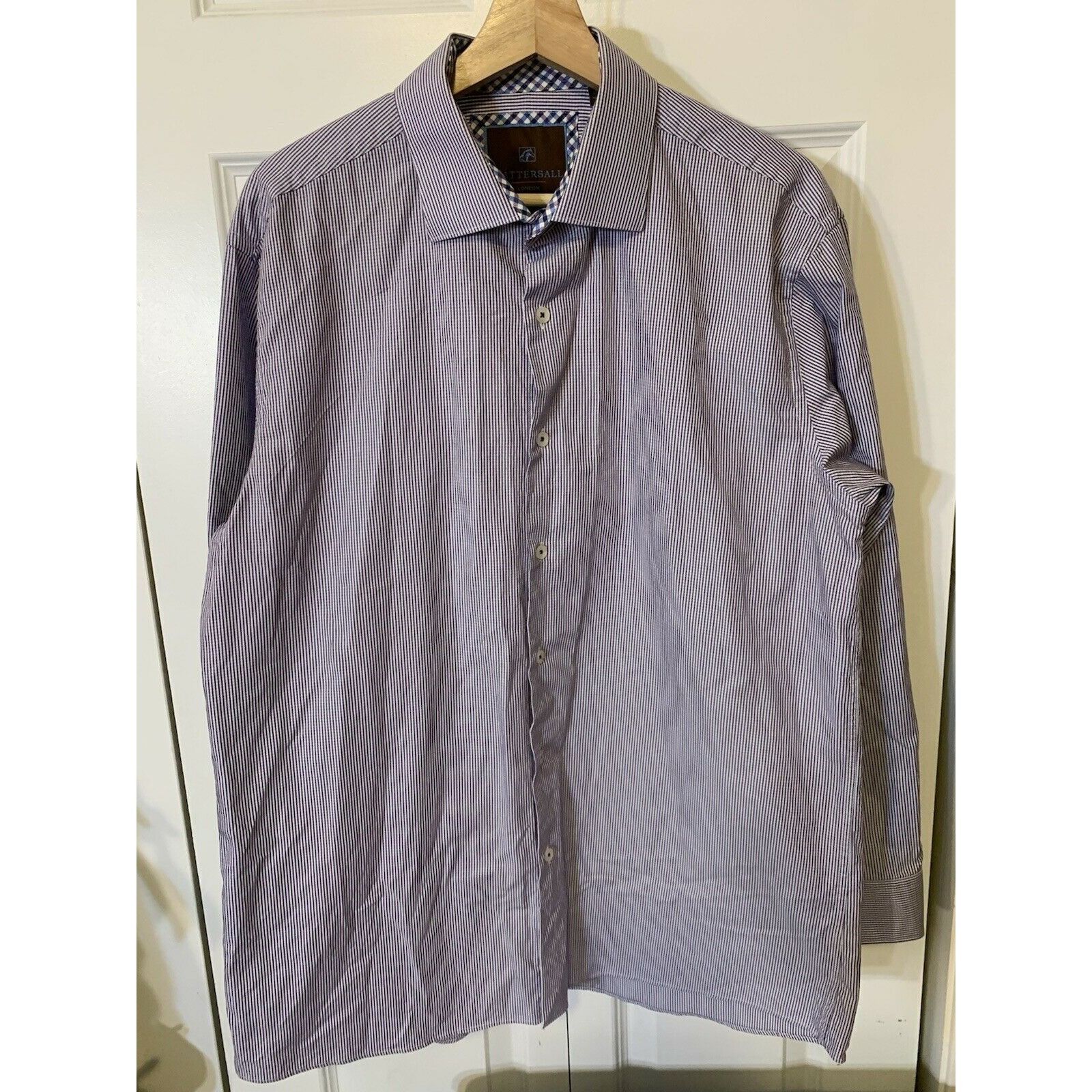 Other Tattersall London Long Sleeve Cotton Shirt Men’s Sz XL 17 34 Size US XL / EU 56 / 4 - 3 Thumbnail