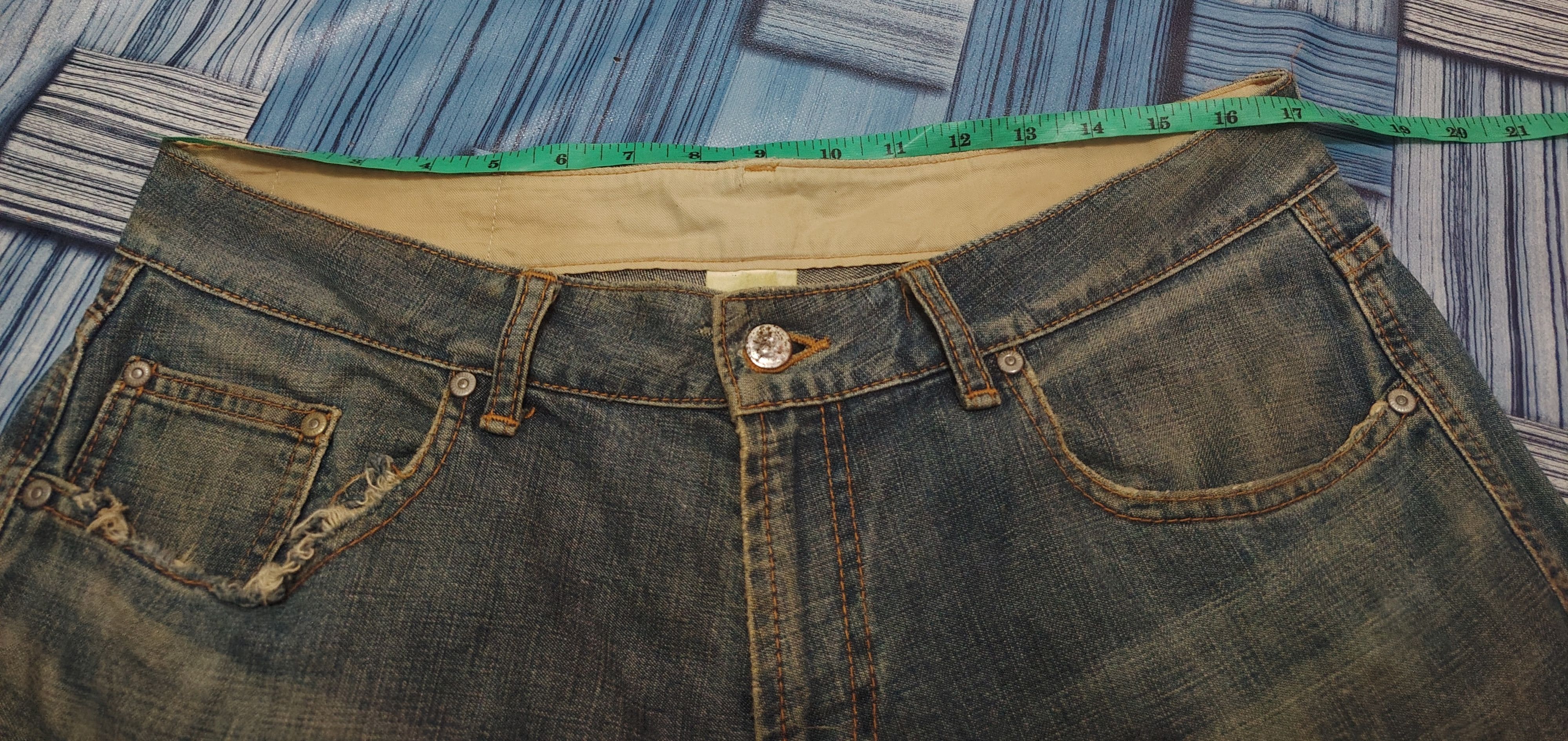 Who Decides War Rare Double Waist Japanese Incredible Distressed Baggy Style Size US 34 / EU 50 - 25 Thumbnail