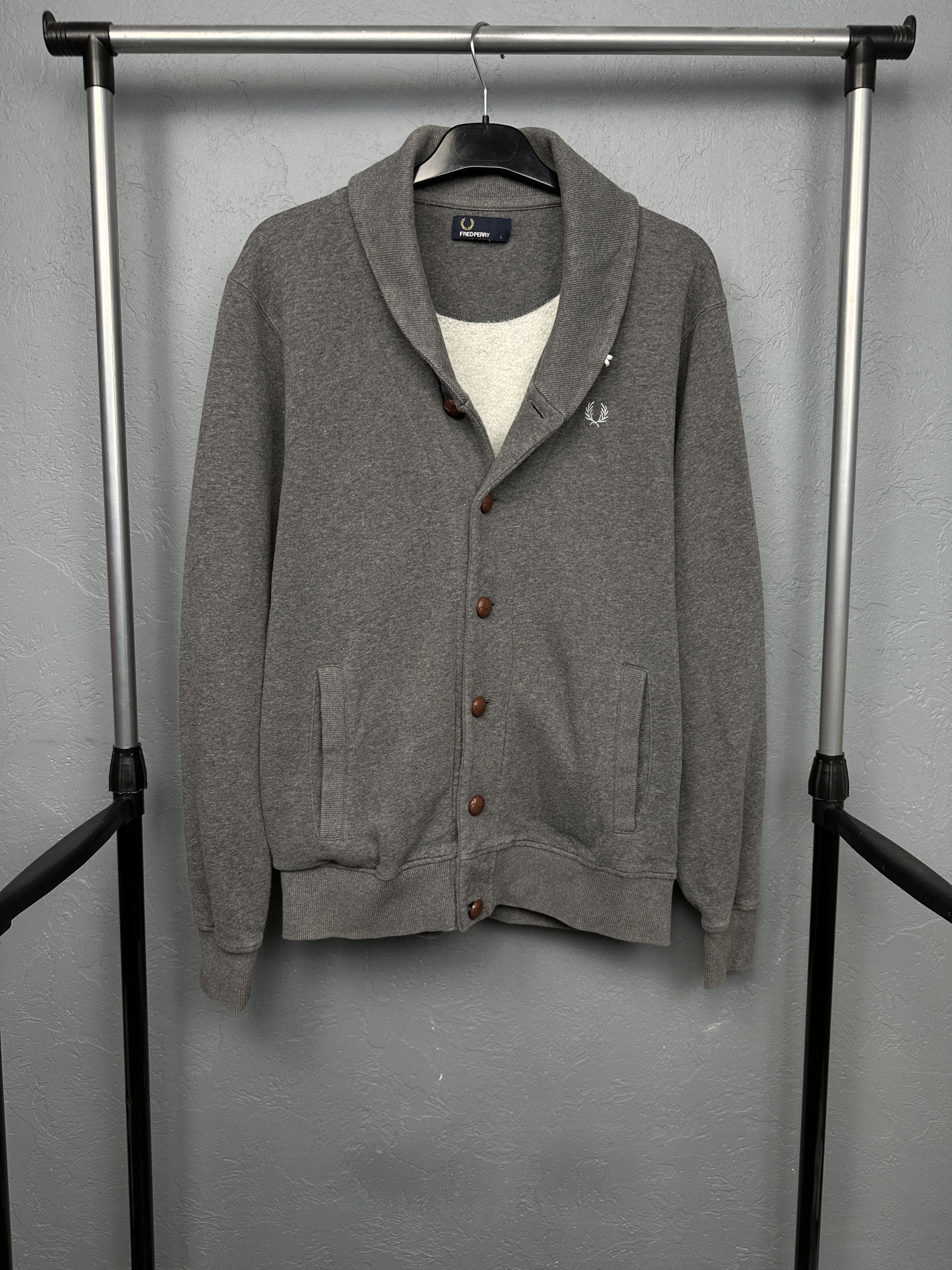 Fred Perry Fred Perry Vintage Mens Cardigan Sweater Size US L / EU 52-54 / 3 - 1 Thumbnail