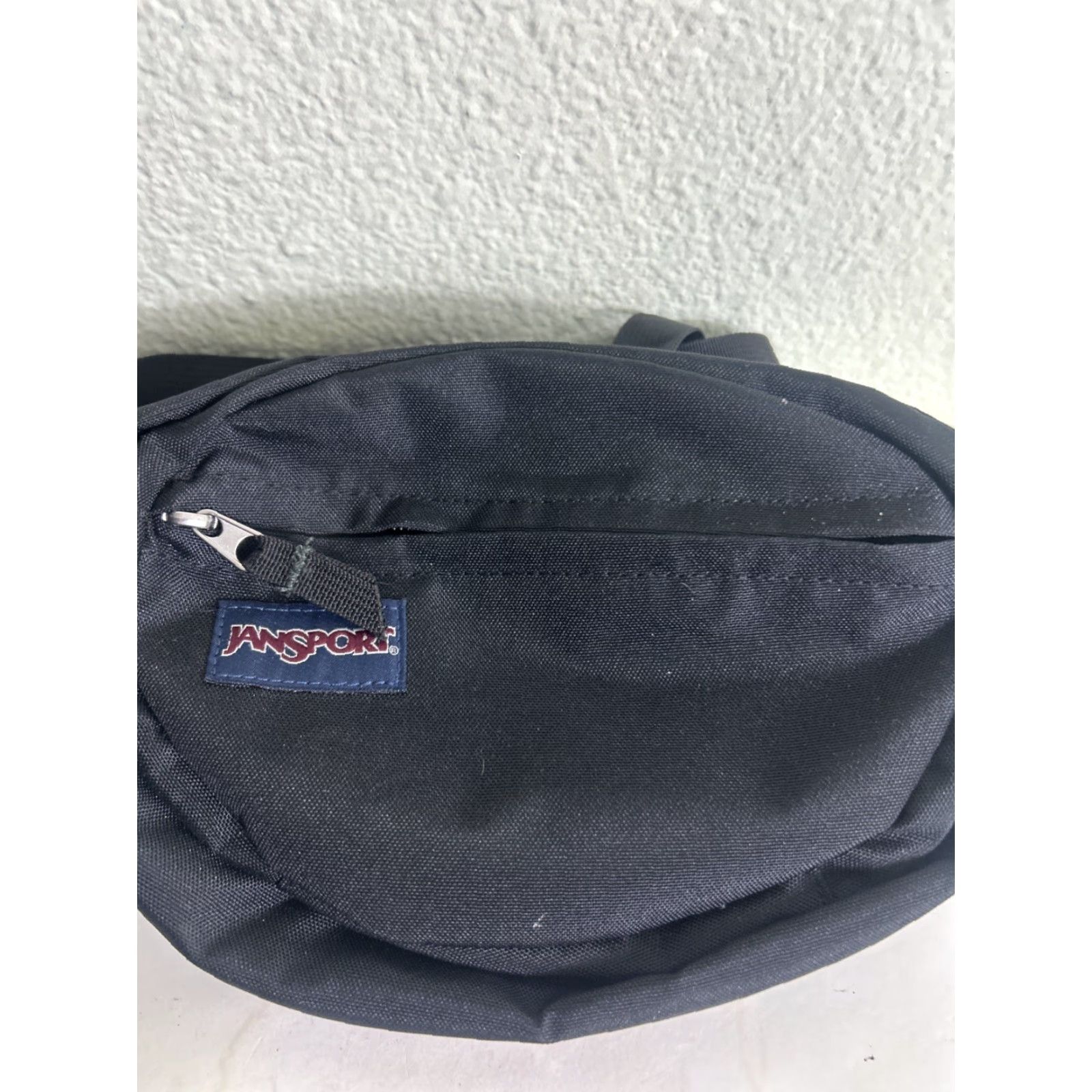Jansport VINTAGE JANSPORT Fanny Pack Hip Bag Black Double Zip Unisex Adults Nylon Bag Size ONE SIZE - 3 Thumbnail