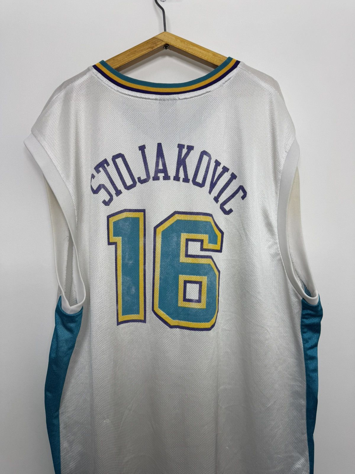 Reebok Vintage Peja Stojakovic New Orleans Hornets Adidas Swingman Size US XXL / EU 58 / 5 - 4 Thumbnail