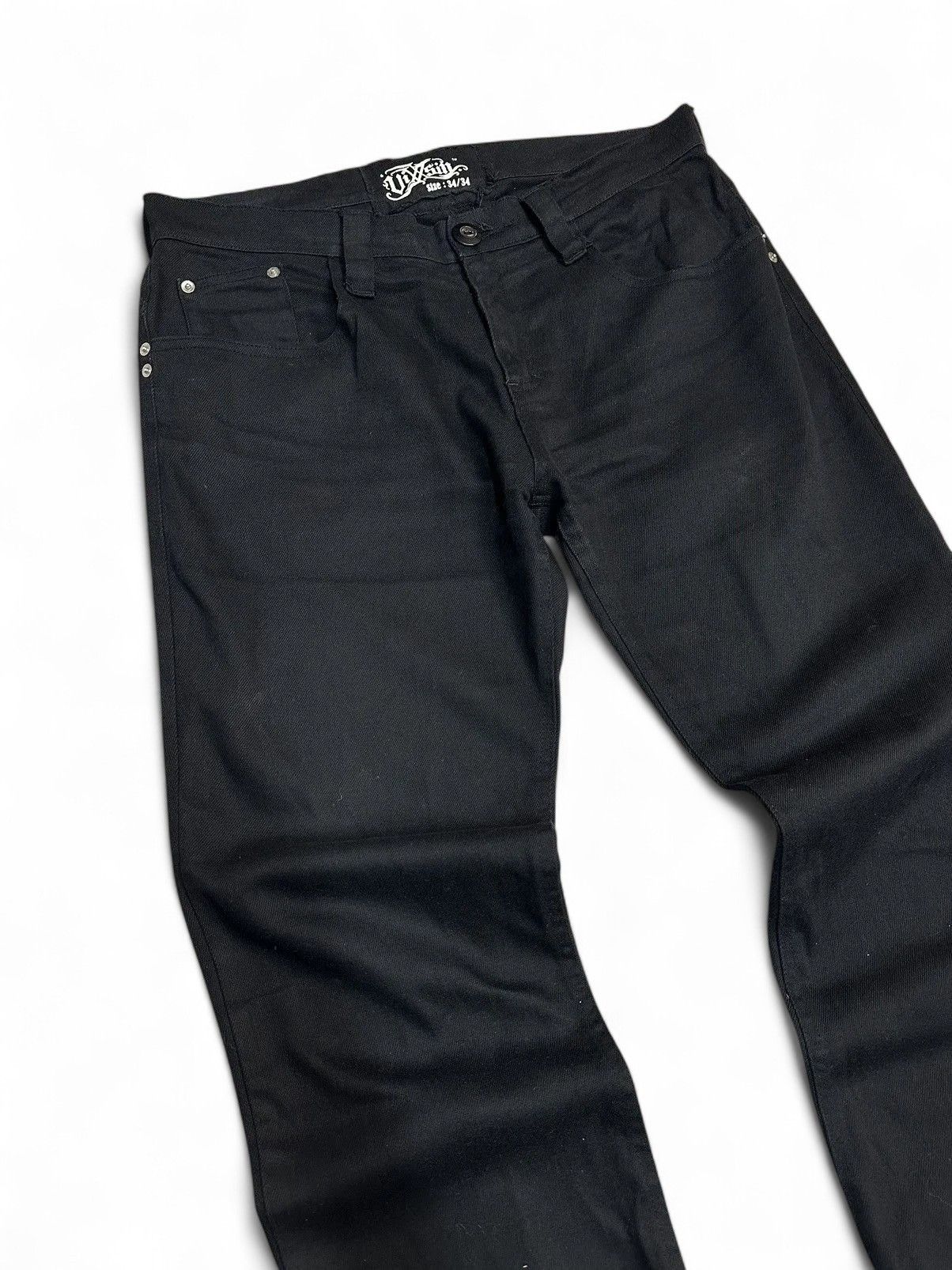 Gotcha Vixxsin Y2K Black Denim Pants Gothic Punk Streetwear Size US 34 / EU 50 - 5 Thumbnail