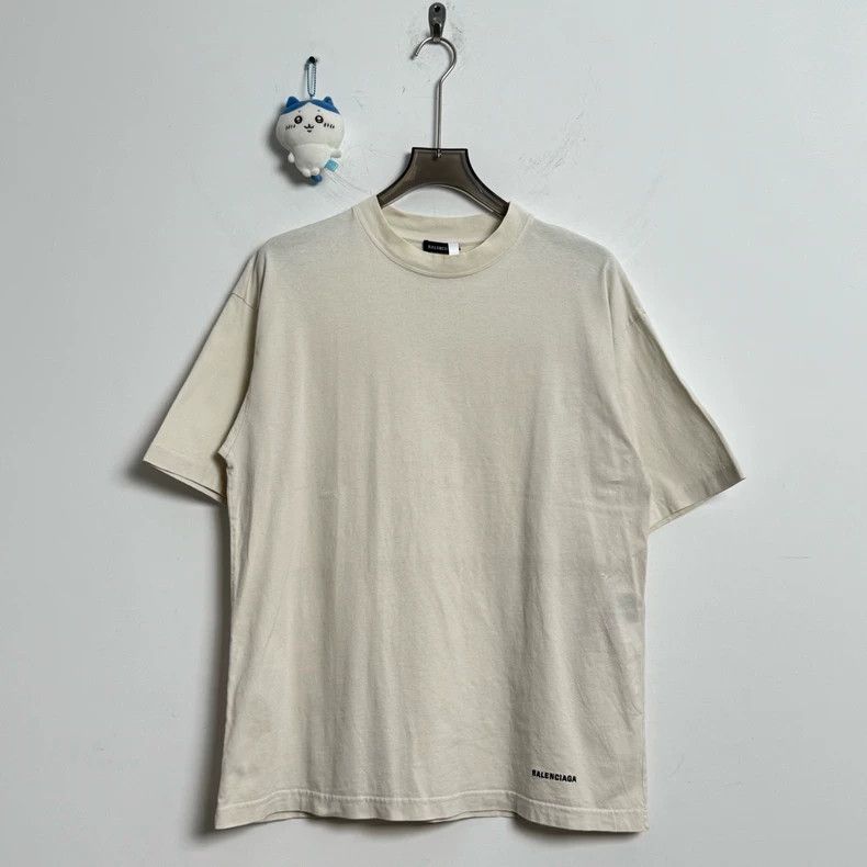 Balenciaga Balenciaga White hem monogrammed embroidered logo short sl Size US XS / EU 42 / 0 - 1 Thumbnail
