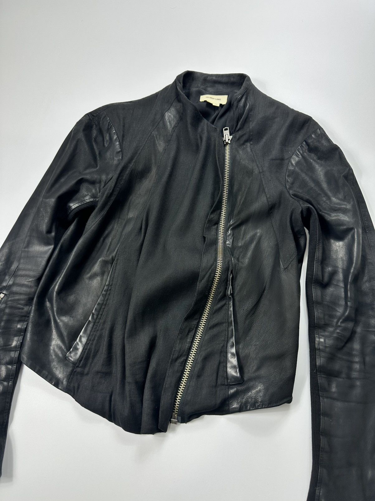 Helmut Lang Helmut Land Archive Leather Jacket Zip Black Size M / US 6-8 / IT 42-44 - 8 Thumbnail
