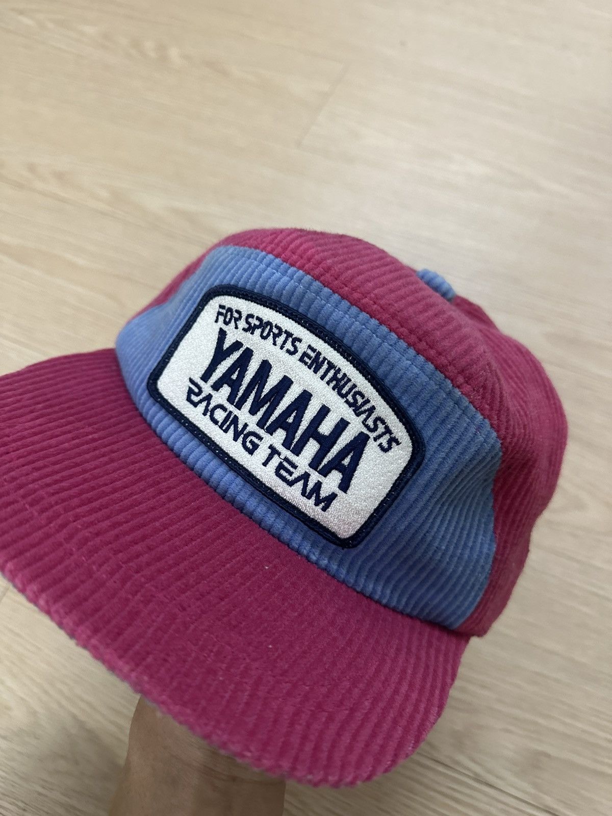 Vintage × Yamaha Rare Beautiful Vintage Yamaha Racing Team Corduroy Cap Size ONE SIZE - 4 Thumbnail