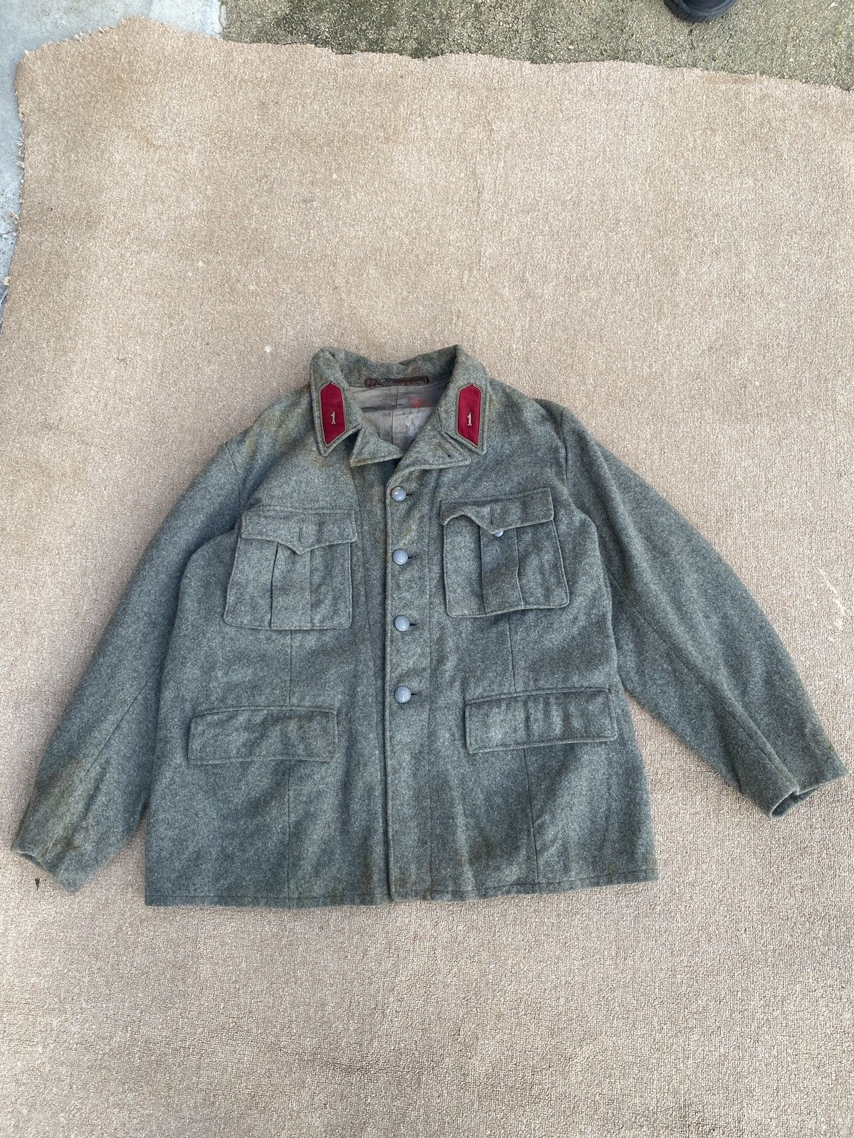 Vintage Vintage 80’s army multi pocket woll jacket Size US XL / EU 56 / 4 - 17 Thumbnail