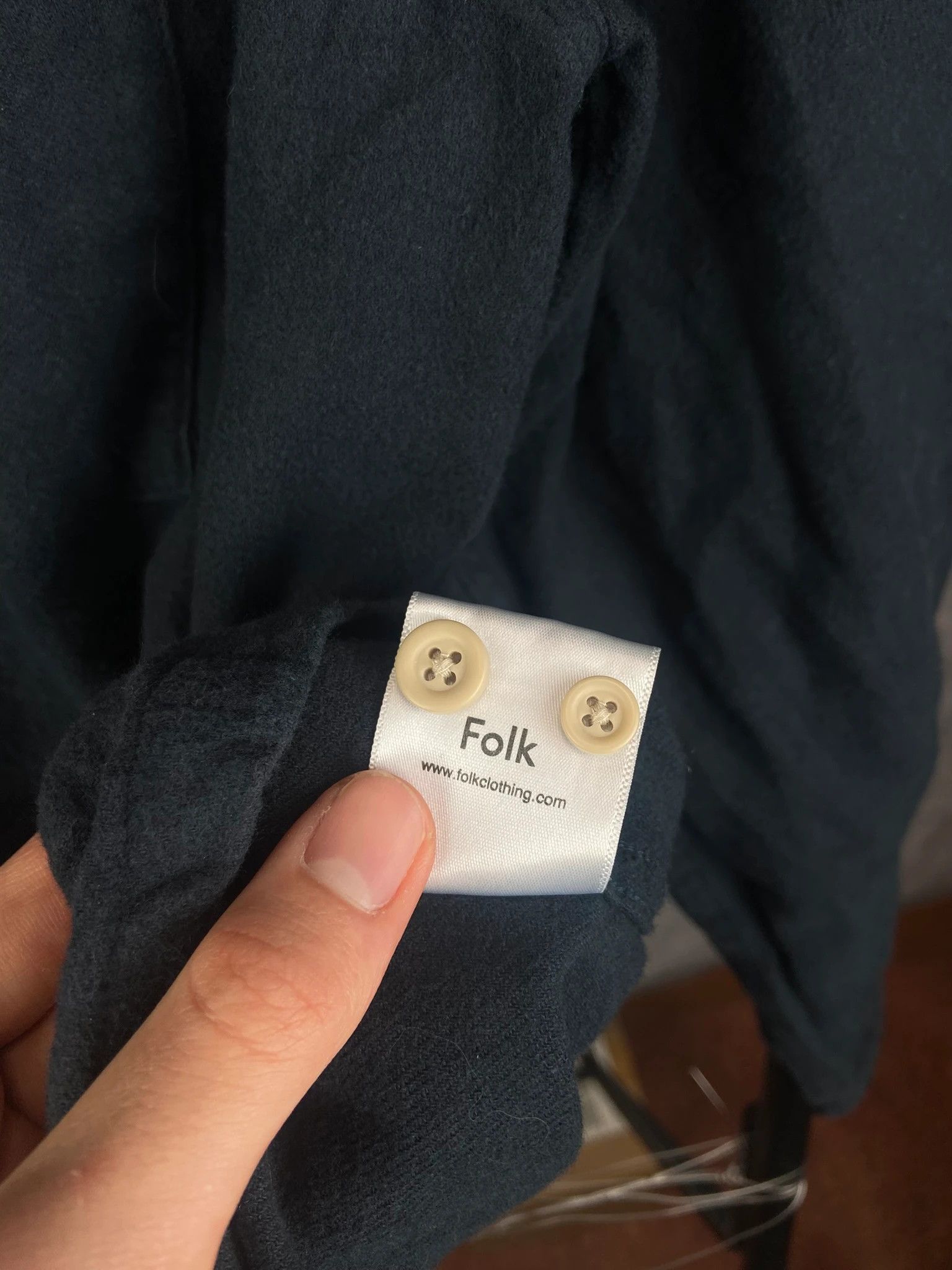 Folk Folk Navy Overshirt Minimalist Pocket Shirt Size M Size US M / EU 48-50 / 2 - 4 Thumbnail