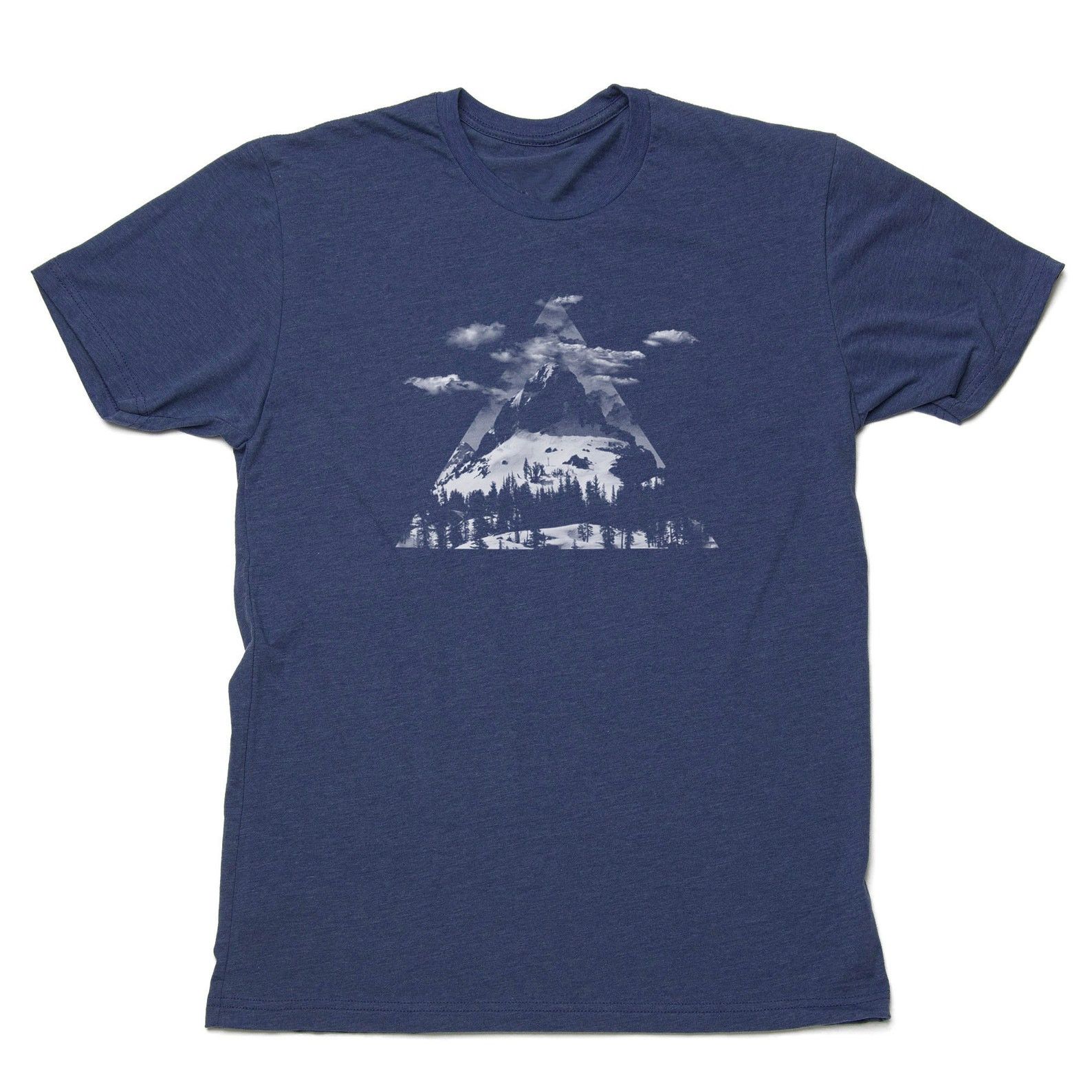 Designer × Vintage Mountain Cloud Triangles Graphic Tee Size US M / EU 48-50 / 2 - 2 Thumbnail