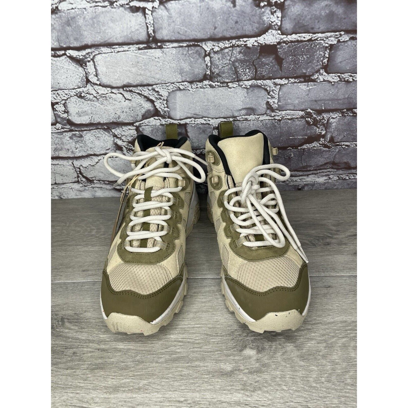 Halo Holo Footwear Troy Eco Leather Mid WP Hiking Boots Khaki Wom Size US 9 / IT 39 - 2 Thumbnail