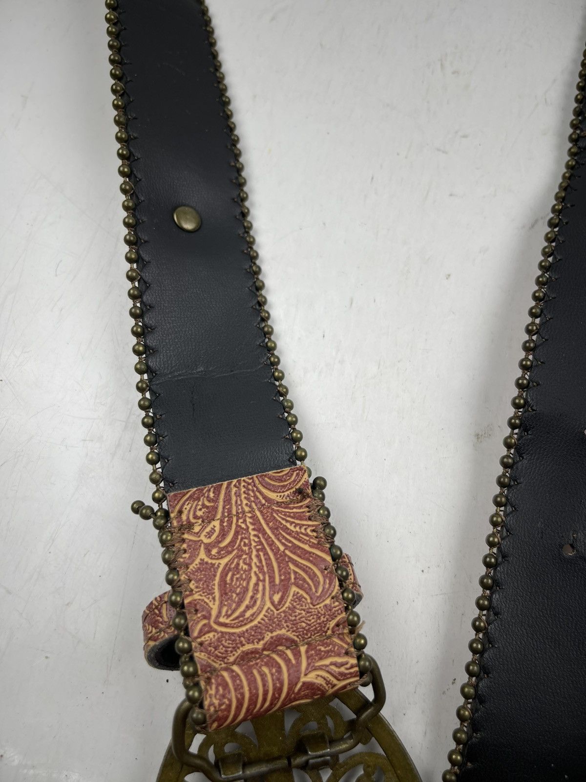Seditionaries nice designs studded pvc belt tc48 Size 36 - 6 Thumbnail