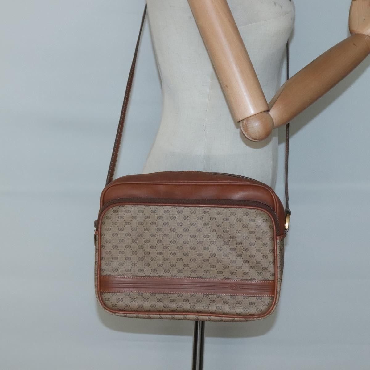 Gucci GUCCI Micro GG Supreme Shoulder Bag Pvc Beige Gold 001 115 Size ONE SIZE - 22 Thumbnail