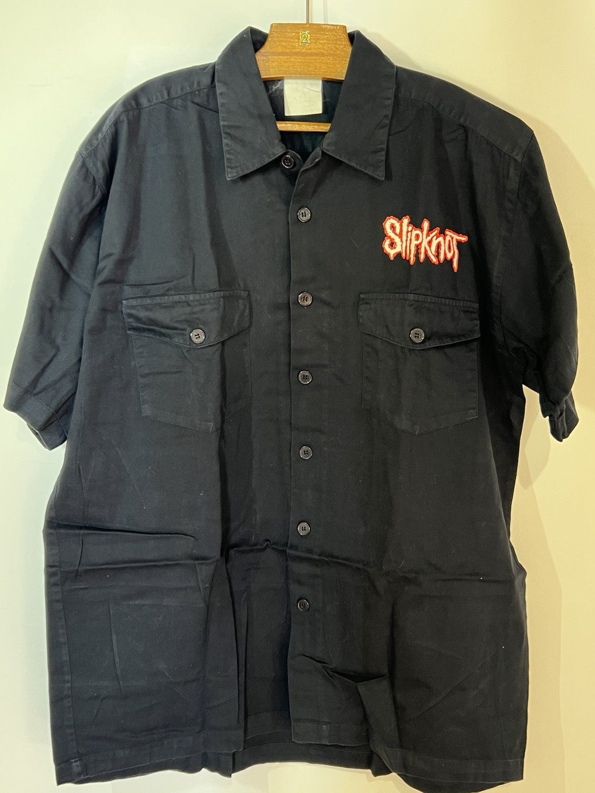 Band Tees vintage 90s Slipknot workshirt blue grape Size US XL / EU 56 / 4 - 1 Thumbnail