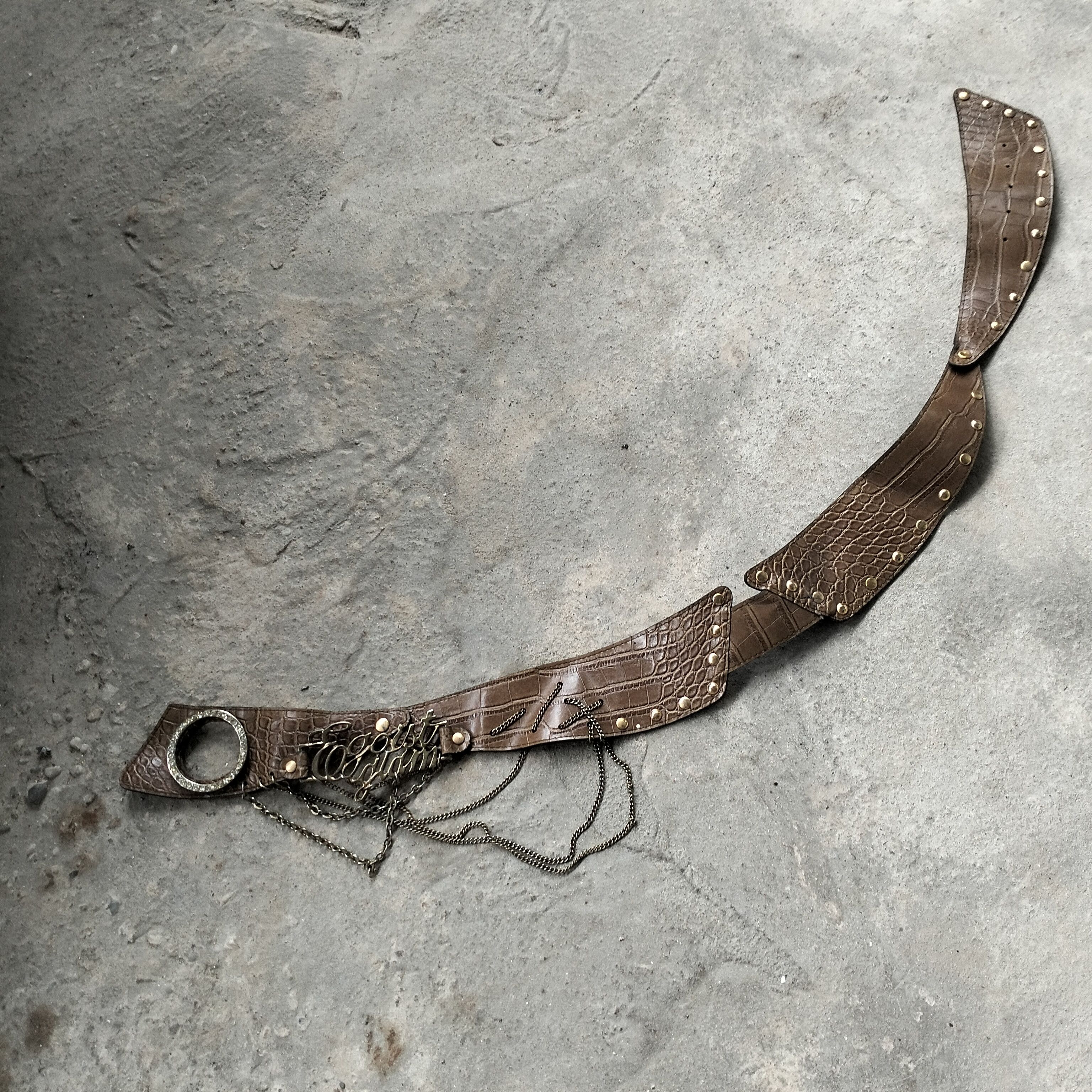 Japanese Brand EGOIST SNAKE SKIN CHAIN BELT Size ONE SIZE - 8 Thumbnail
