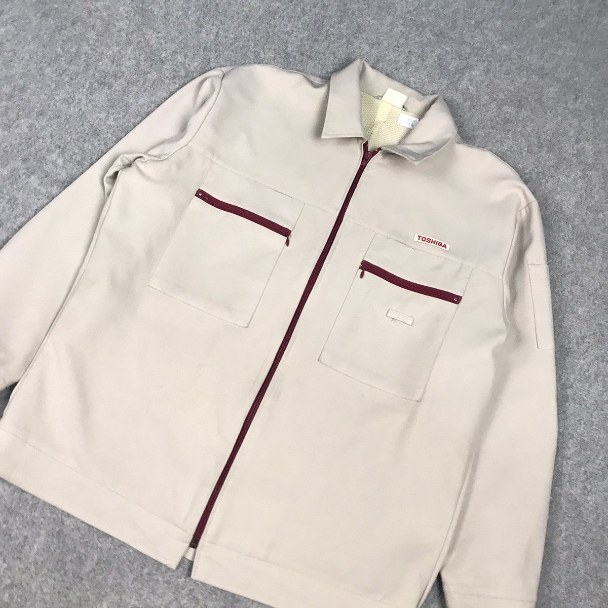 Japanese Brand × Vintage Vintage Toshiba Brand Brown zipper jacket Size US L / EU 52-54 / 3 - 3 Thumbnail