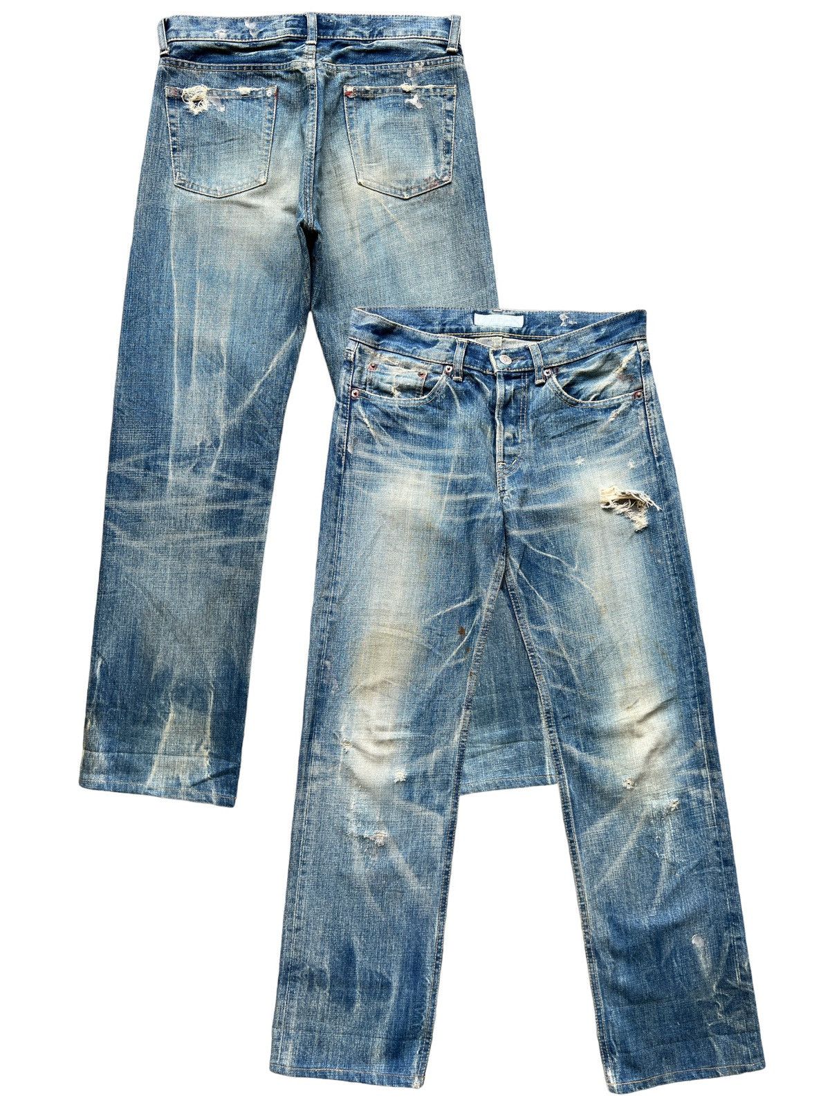Japan Blue DMG Domingo Japan Rusty Ripped Grunge Distressed Rusty Jeans Size US 31 - 1 Thumbnail