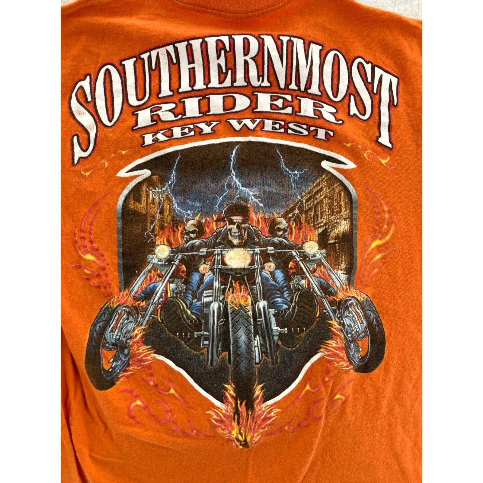 Vintage Biker T Shirt SouthernMost Riders Key West Shirt Mens Medium Tee Skull Riders Size US M / EU 48-50 / 2 - 2 Thumbnail