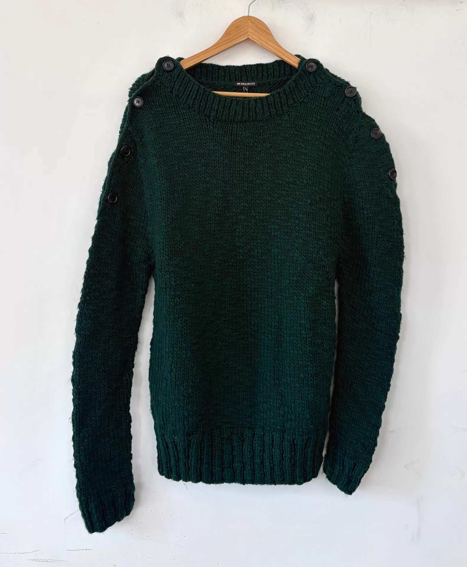 Ann Demeulemeester Ann Demeulemeester 18aw Wool Sweater XS Oversized Snap Size XXS / US 00 / IT 34 - 1 Thumbnail