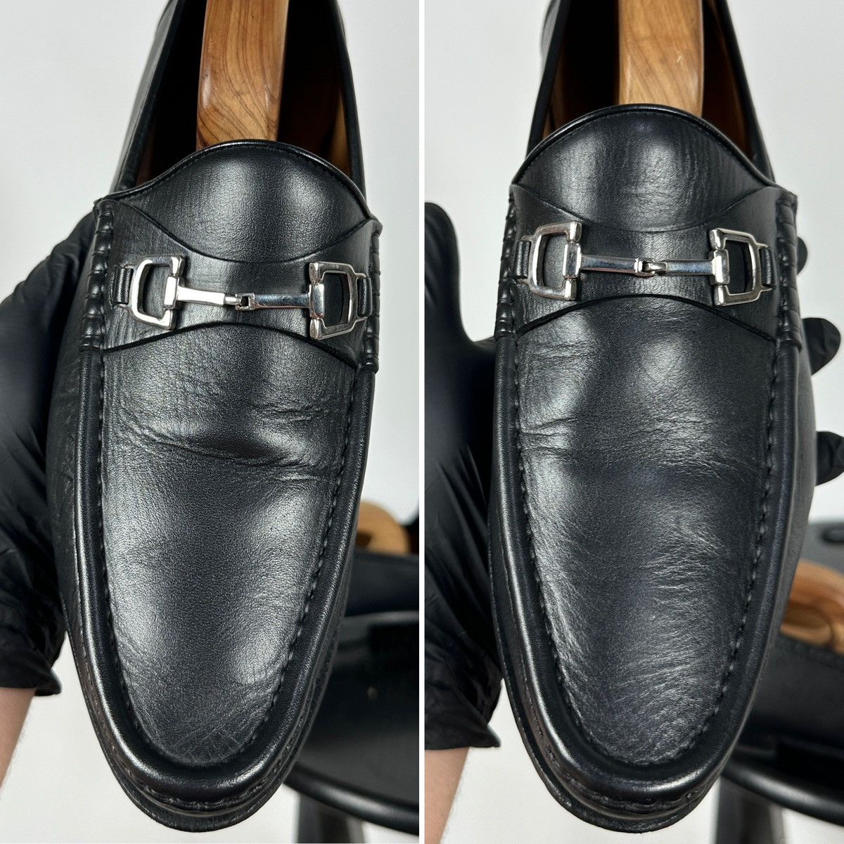 Gucci Gucci Horsebit Black Leather Slip On Loafers Size US 9 / EU 42 - 22 Thumbnail
