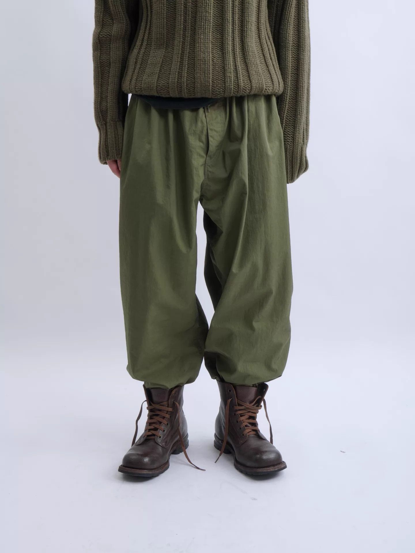 Hed Mayner Hed Mayner x Reebok Green Wide-Leg Pants Size L Size US 34 / EU 50 - 1 Thumbnail