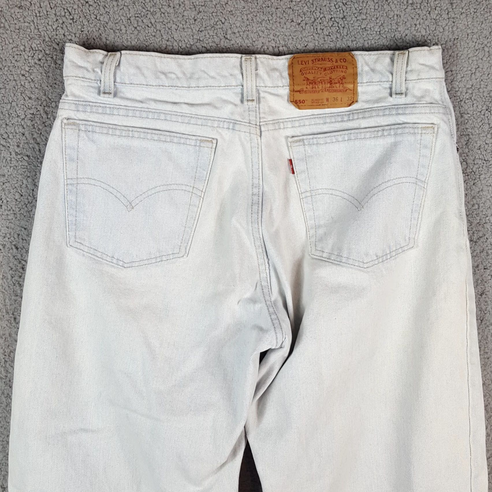Levi's VINTAGE Levi's 550 Tapered Jeans Men 36x32 Light Washed Blue Y2K 90s Grunge Rock Size US 36 / EU 52 - 7 Thumbnail