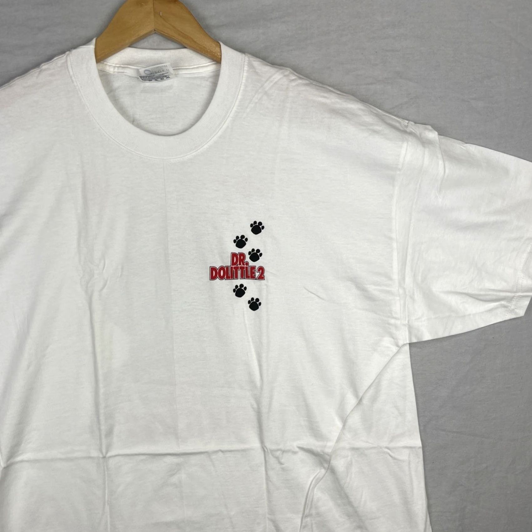 Vintage Dr Dolittle 2 Shirt Mens XL White Movie Promo Eddie Murphy Vintage Short Sleeve Port and Company T-Shirt Size US XL / EU 56 / 4 - 3 Thumbnail