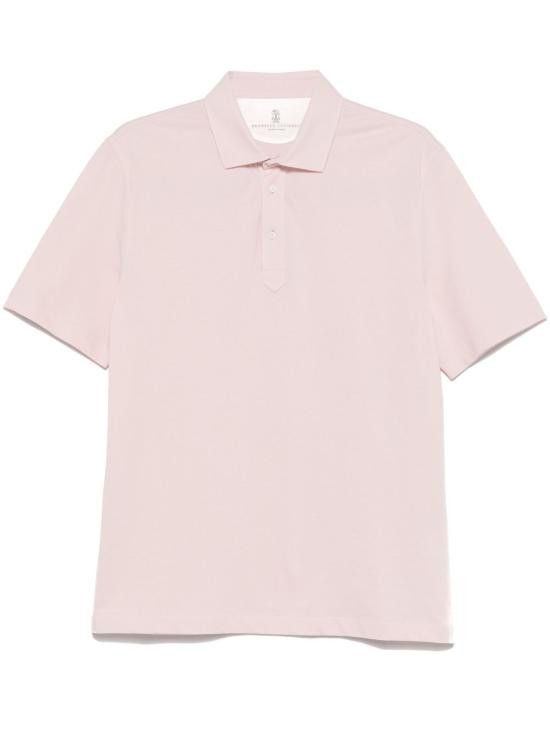 Brunello Cucinelli BRUNELLO CUCINELLI Men Polo Shirts ME8543936 C2399 Pink Size US L / EU 52-54 / 3 - 1 Thumbnail