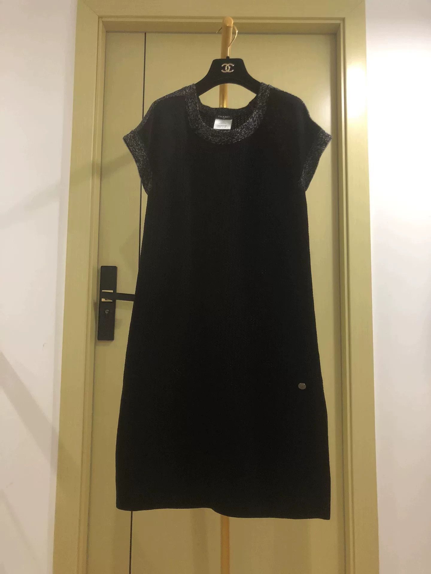 Chanel Chanel Black Dress with Lace Trim Size S / US 4 / IT 40 - 1 Thumbnail