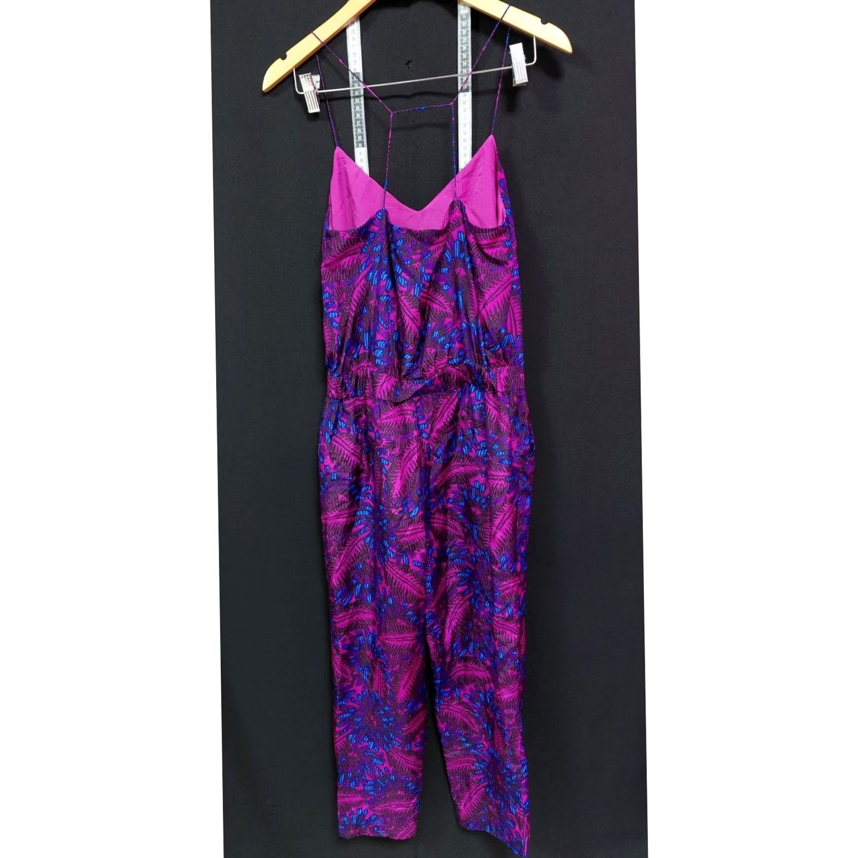 J.Crew J.CREW Jumpsuit Purple Floral Sleeveless 100% Silk Women Size 2 Size 26" / US 2 / IT 38 - 2 Thumbnail