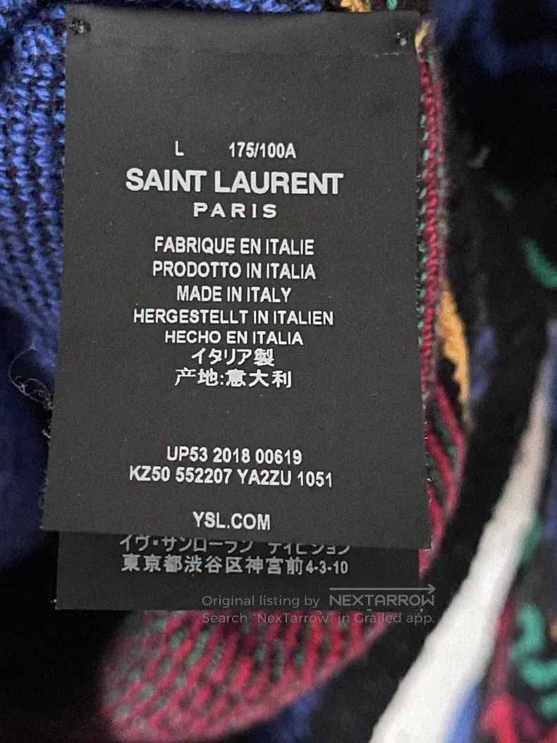 Saint Laurent Paris Saint Laurent Paris Ethnic Spider Wool Sweater Size US L / EU 52-54 / 3 - 5 Thumbnail
