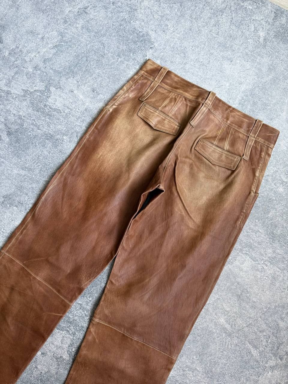 Jitrois Jean Claude Jitrois Brown Leather Pants size 38 Size 38" / US 16 / IT 52 - 11 Thumbnail