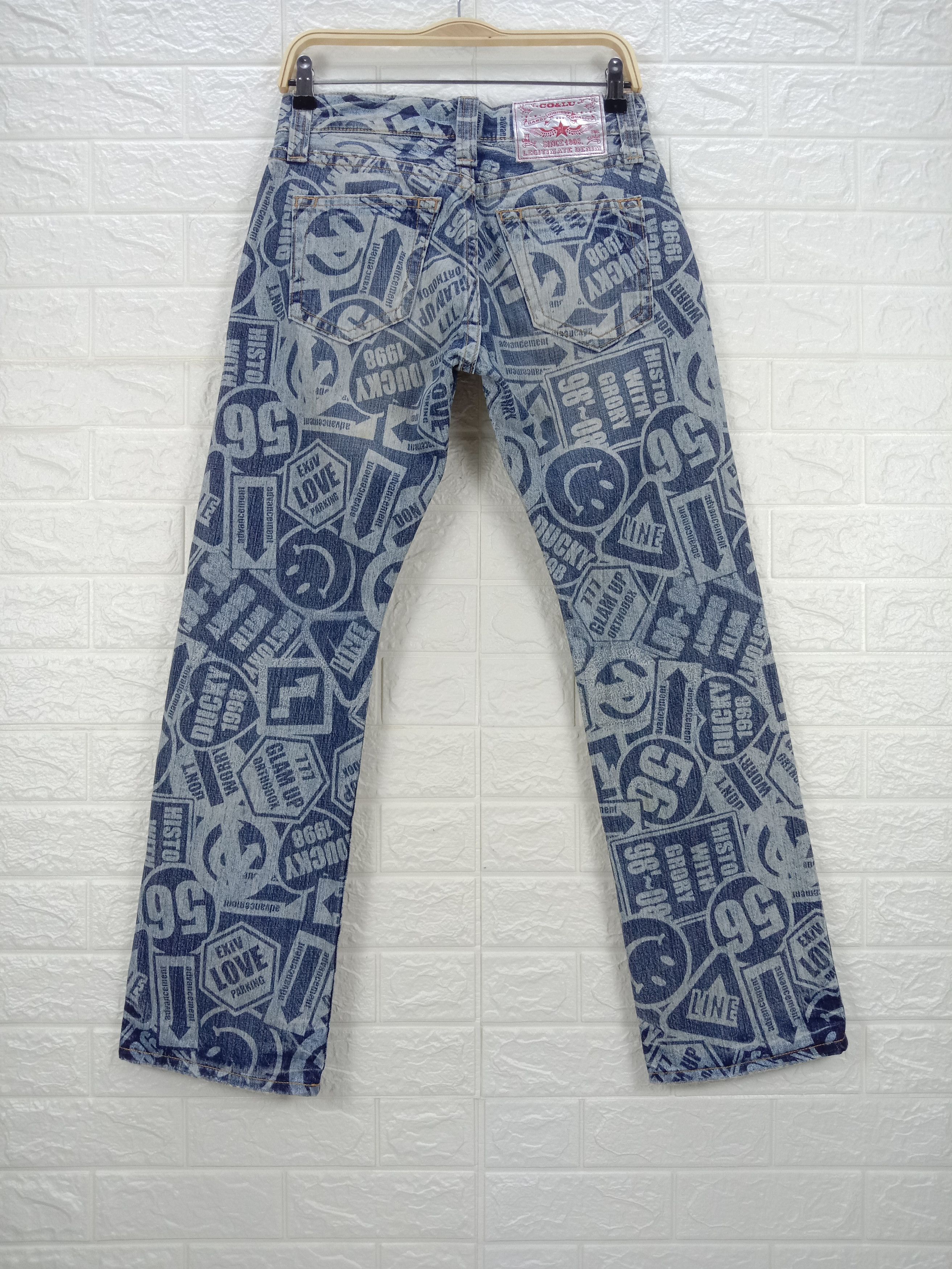 Hysteric Glamour Japanese Flare Co&Lu Full Print Hysteric Glamour Style Jeans Size US 29 - 5 Thumbnail
