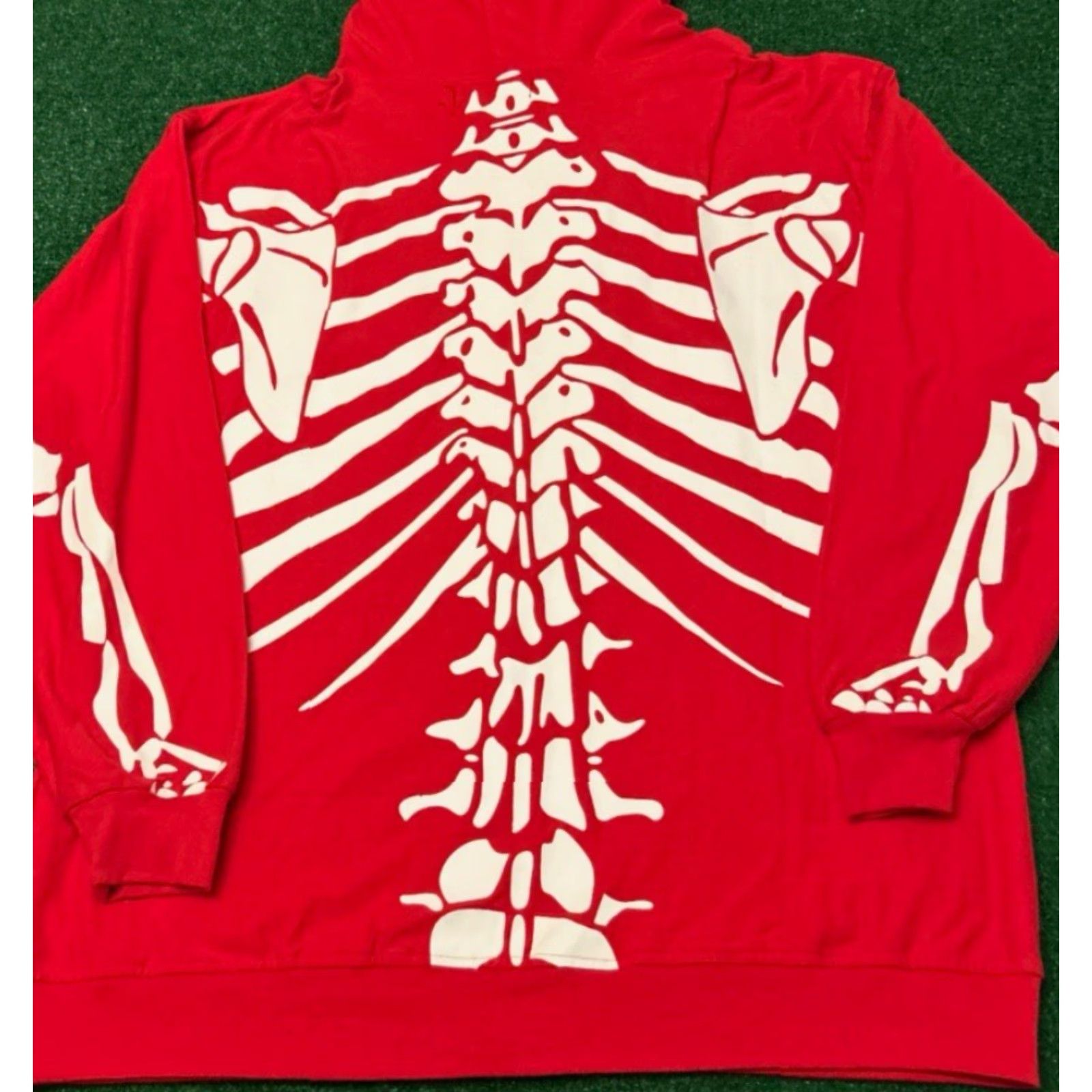 Vintage VINTAGE Vault 49 Y2K Skeleton Skull Dead Serious Style VTG Full Zip Hoodie 2XL NWT Red Mens Size US XXL / EU 58 / 5 - 2 Thumbnail