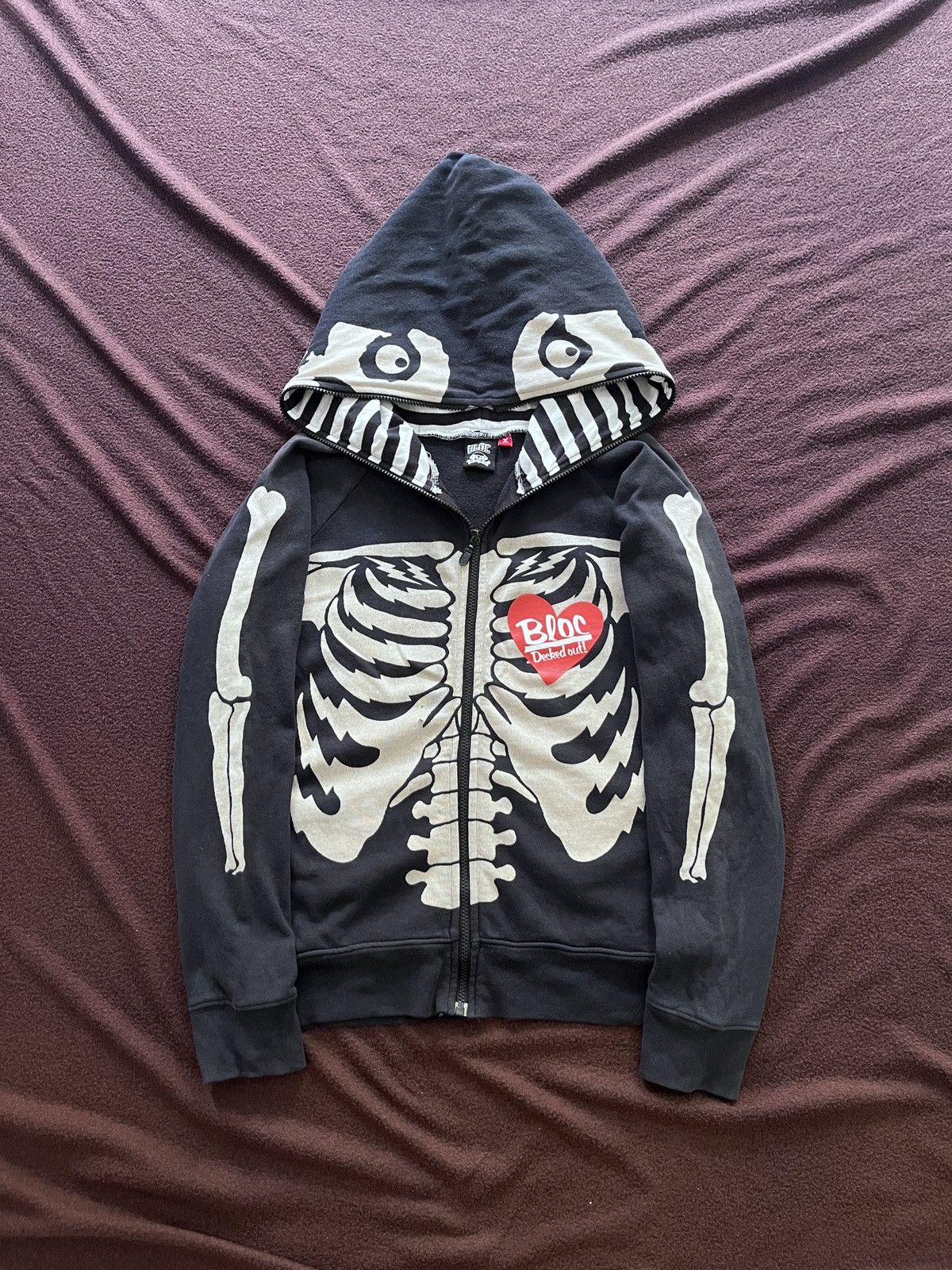 Japanese Brand Japanese skeleton Bloc Fullzipper Size US S / EU 44-46 / 1 - 2 Thumbnail
