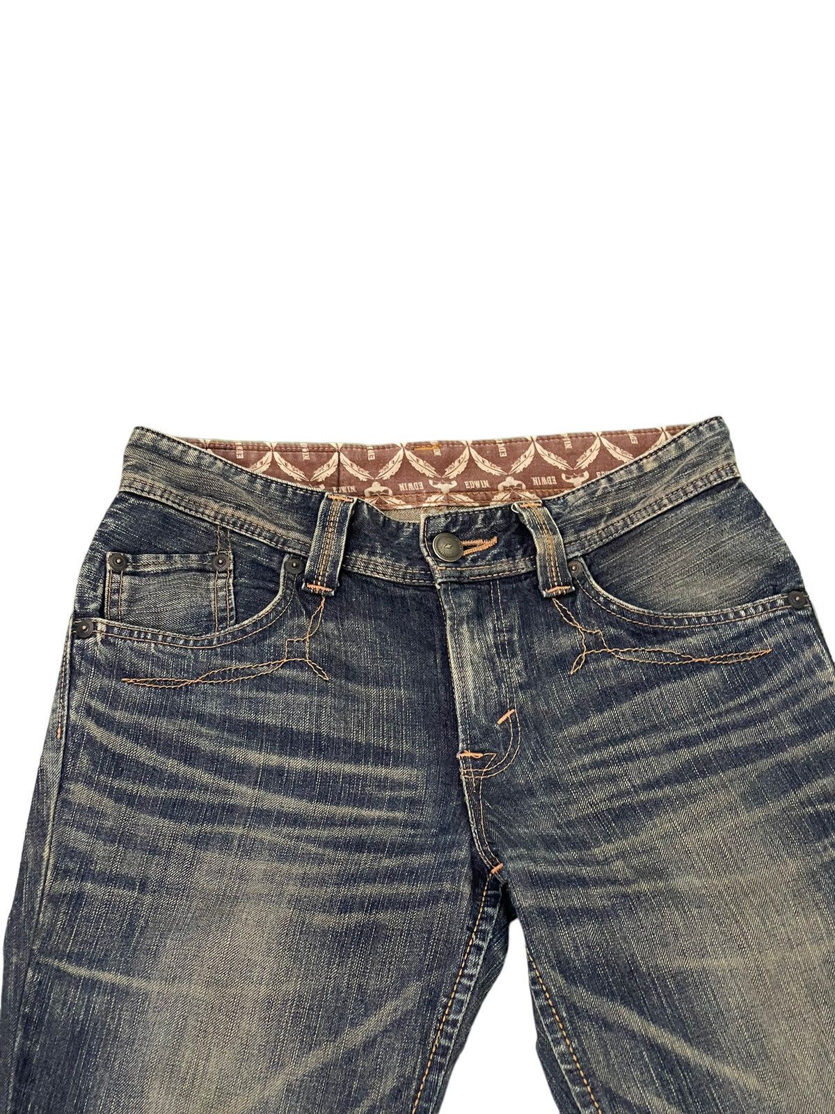 Edwin Flare Jeans Edwin Native Japan Distress Boot Cut 7🟦2 Size US 30 / EU 46 - 8 Thumbnail