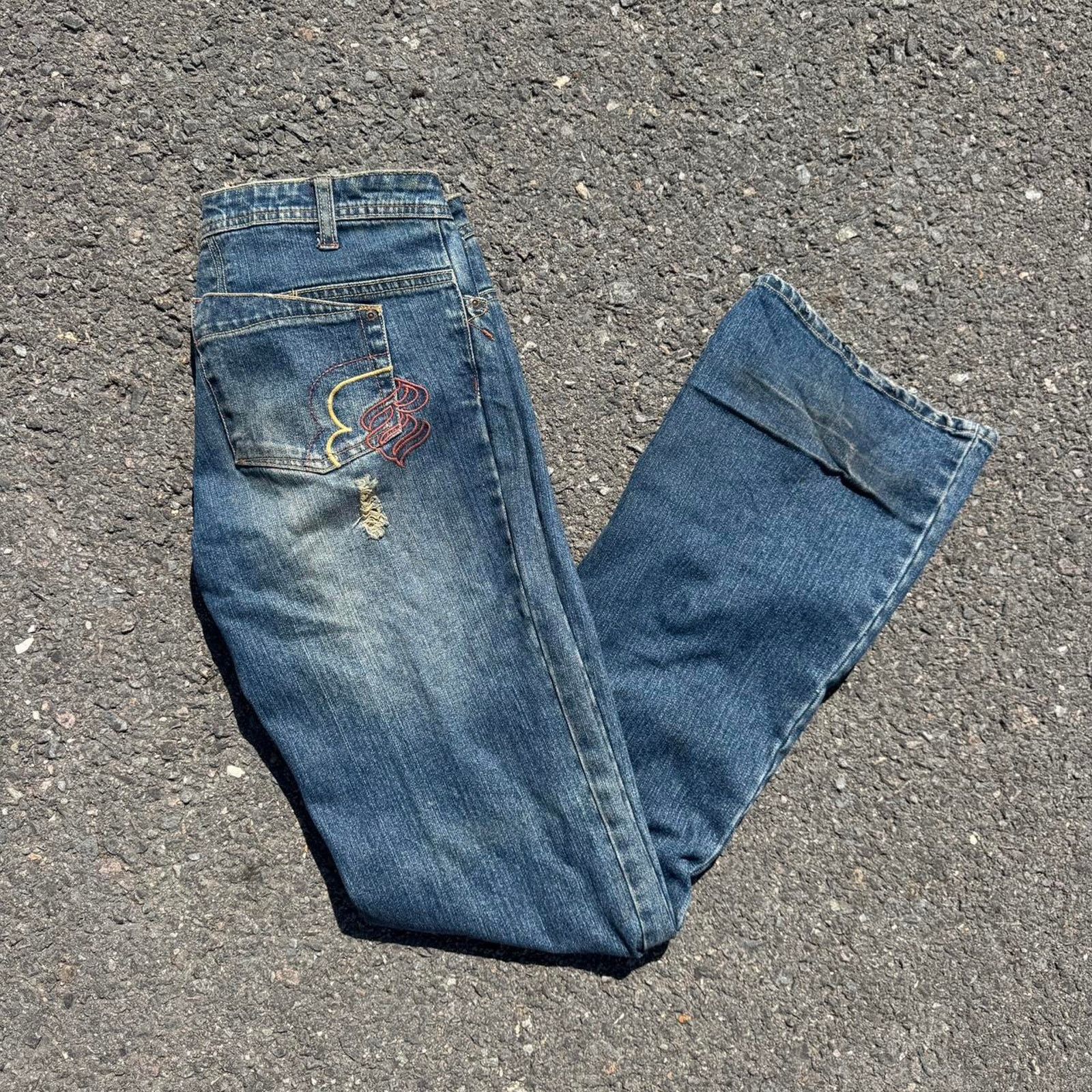 Rocawear Vintage 90s Rocawear Bell Bottoms Evisu Embroidery – Size 3 Size 27" / US 4 / IT 40 - 1 Thumbnail
