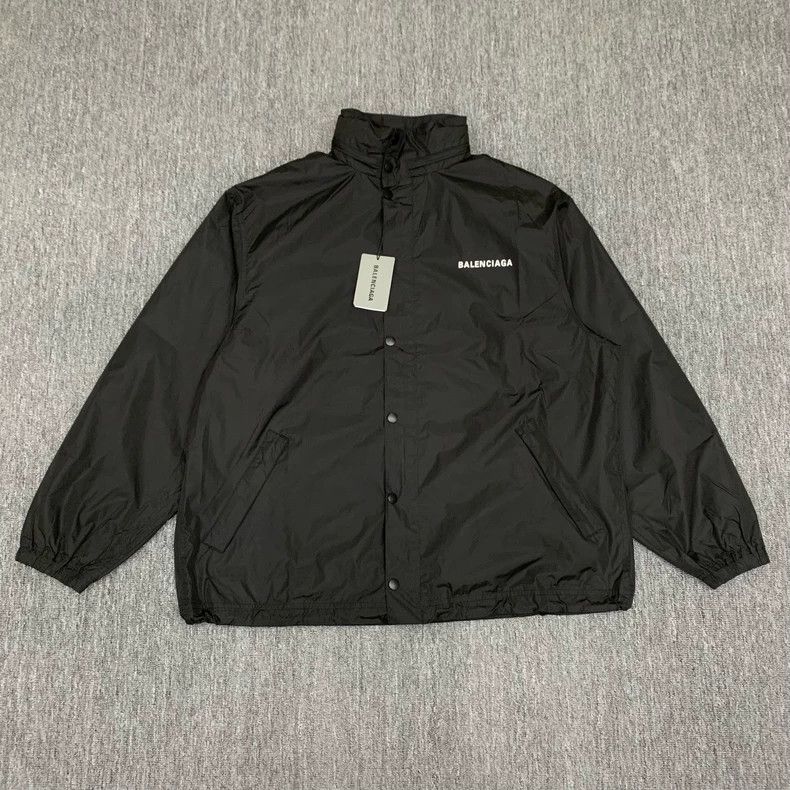 Balenciaga Balenciaga Black nylon windbreaker jacket Size US S / EU 44-46 / 1 - 1 Thumbnail
