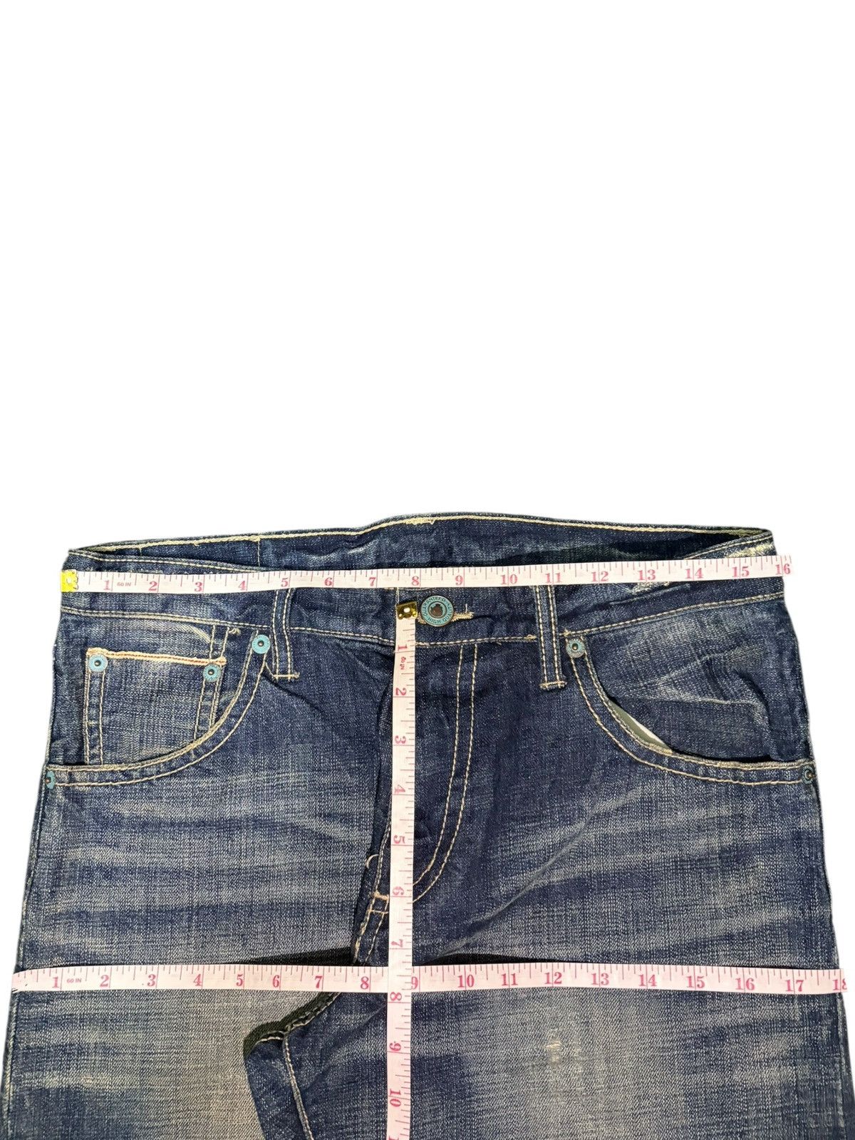 Edwin Vintage Japanese Brand Mud Wash Distress Selvedge Jeans Size US 31 - 6 Thumbnail