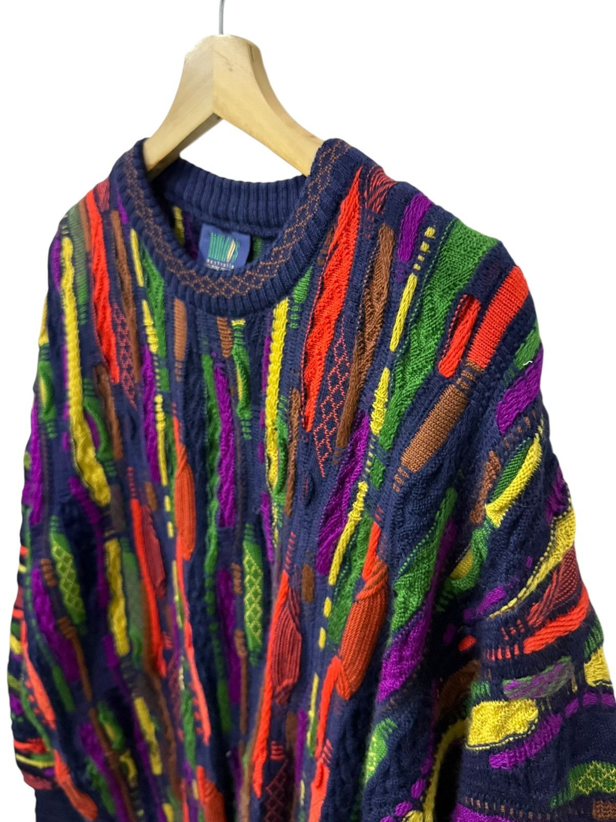 Vintage Vintage Coogi Style By Limnos 3D Cable Knit Wool Sweater Size US L / EU 52-54 / 3 - 11 Thumbnail