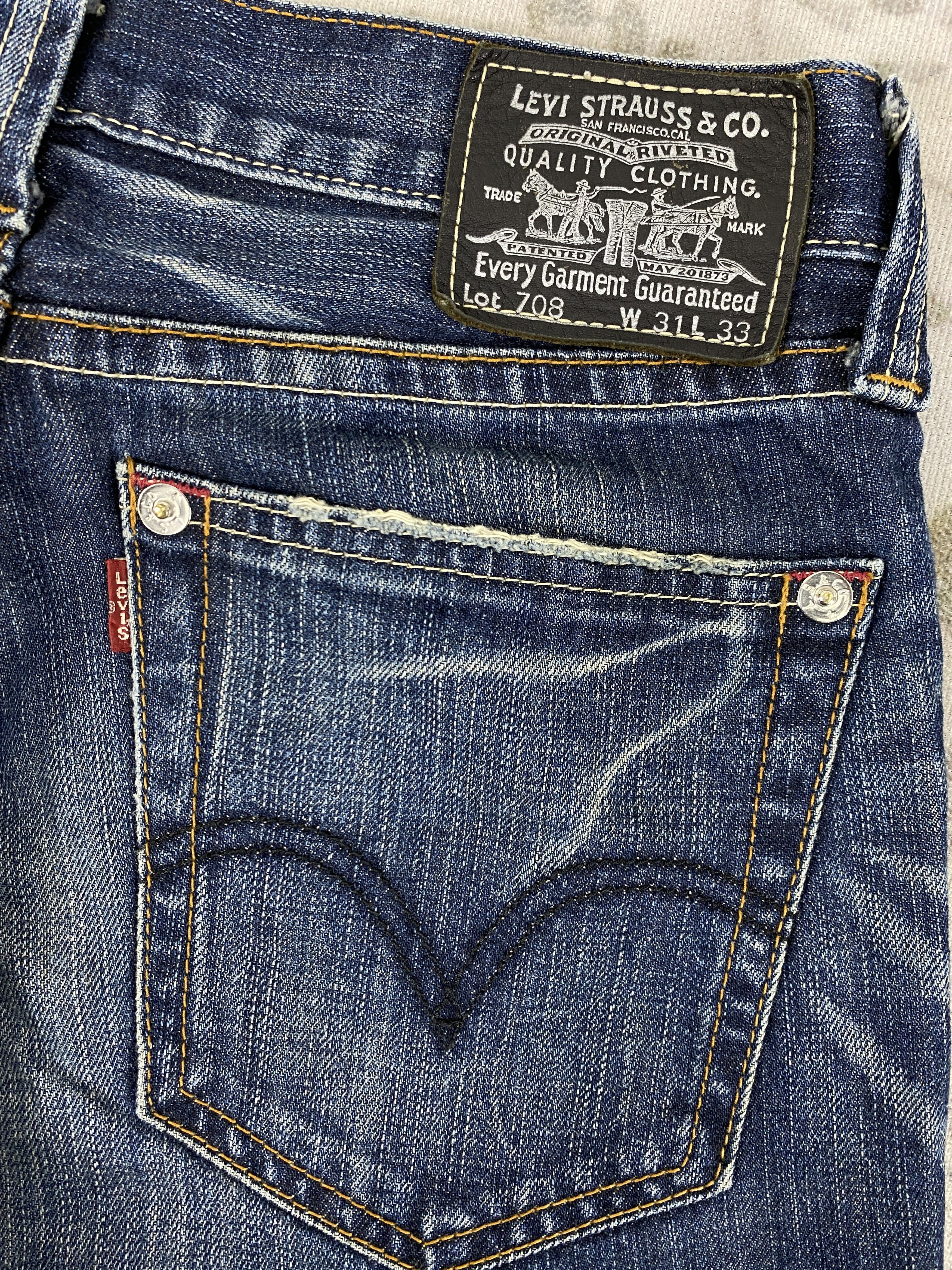 Levi's Distressed Vintage Levi's 708 Flare Jeans 31x32.5 - JN3523 Size US 31 - 6 Thumbnail