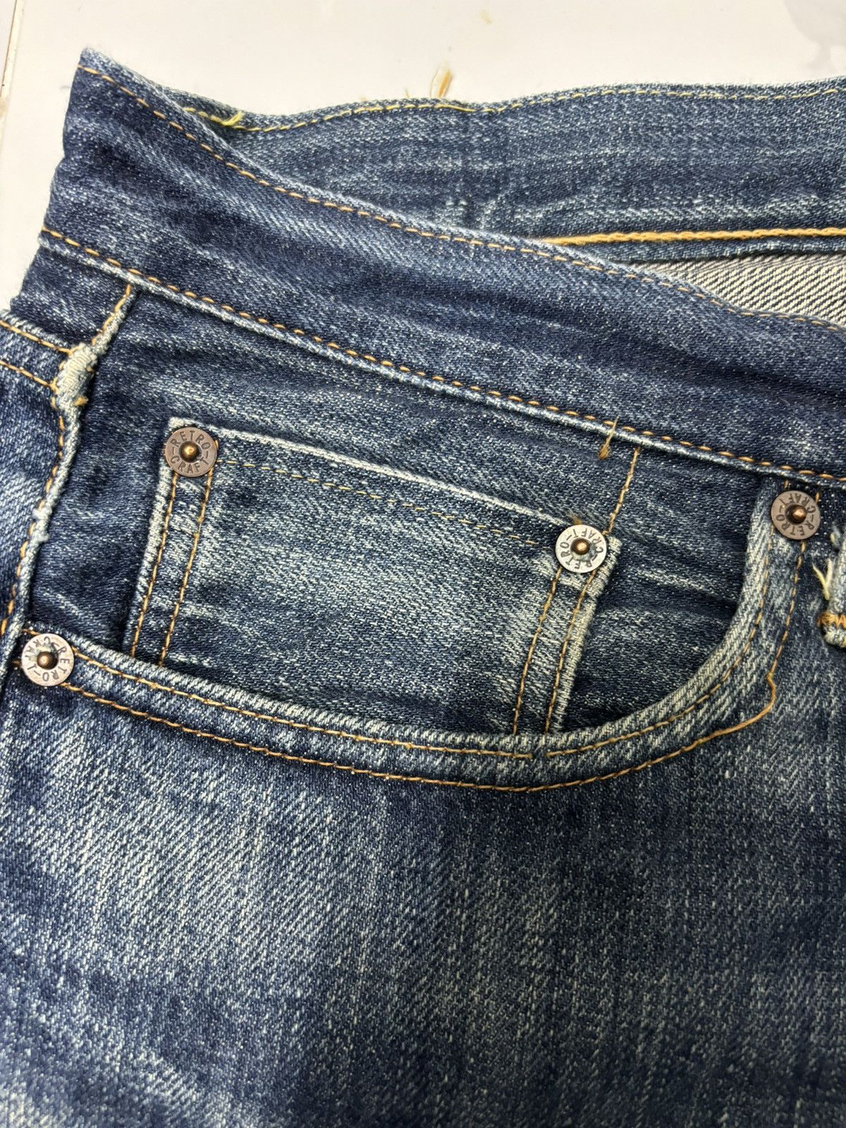 Japanese Brand × Stevenson Overall Co. RETRO CRAFT OVERALL SELVEDGE DENIM JAPANESE JEANS Size US 35 - 13 Thumbnail