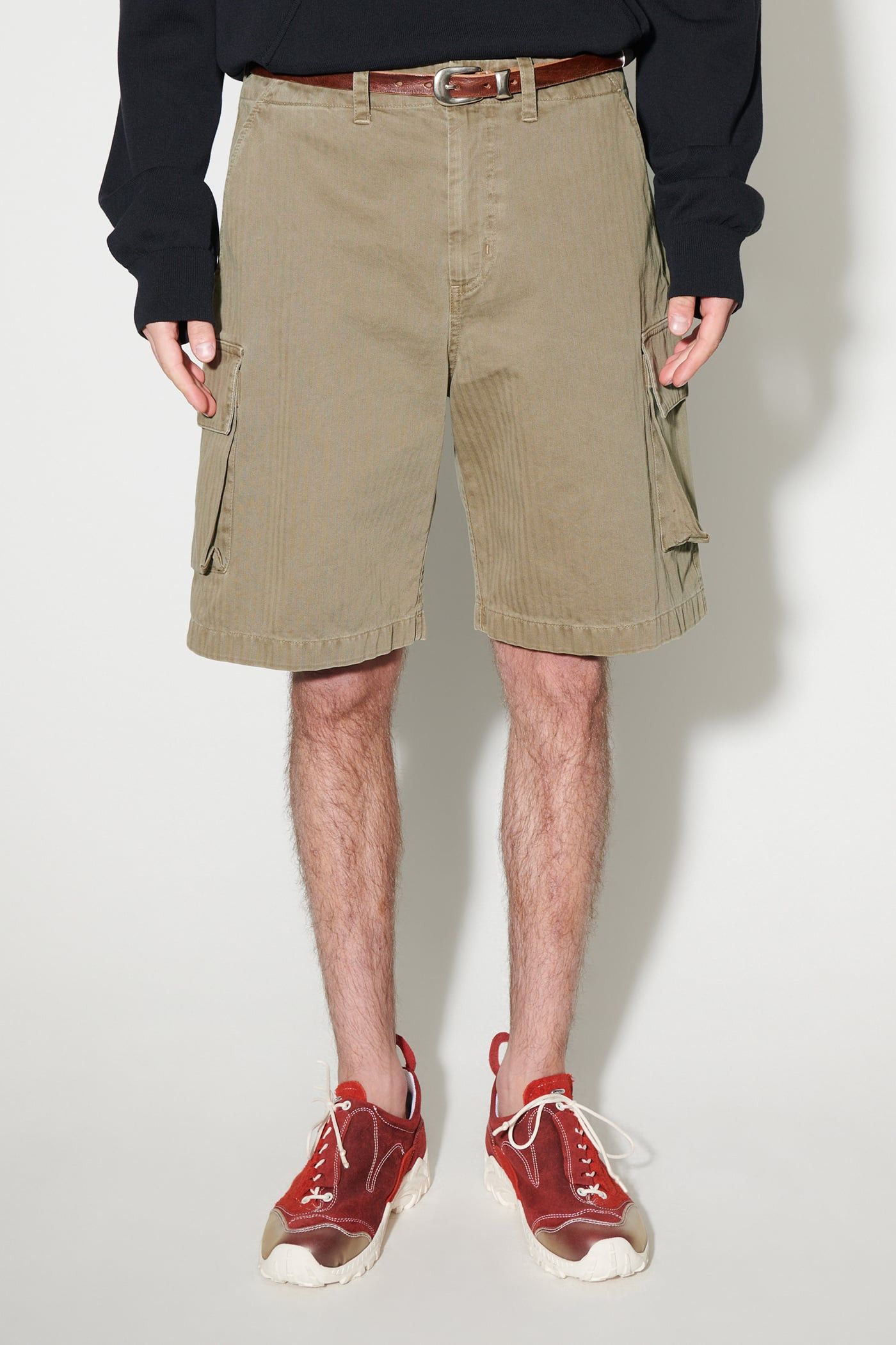 Our Legacy SS24 Our Legacy Mount Shorts Uniform Olive Herringbone $440 Size US 34 / EU 50 - 3 Thumbnail