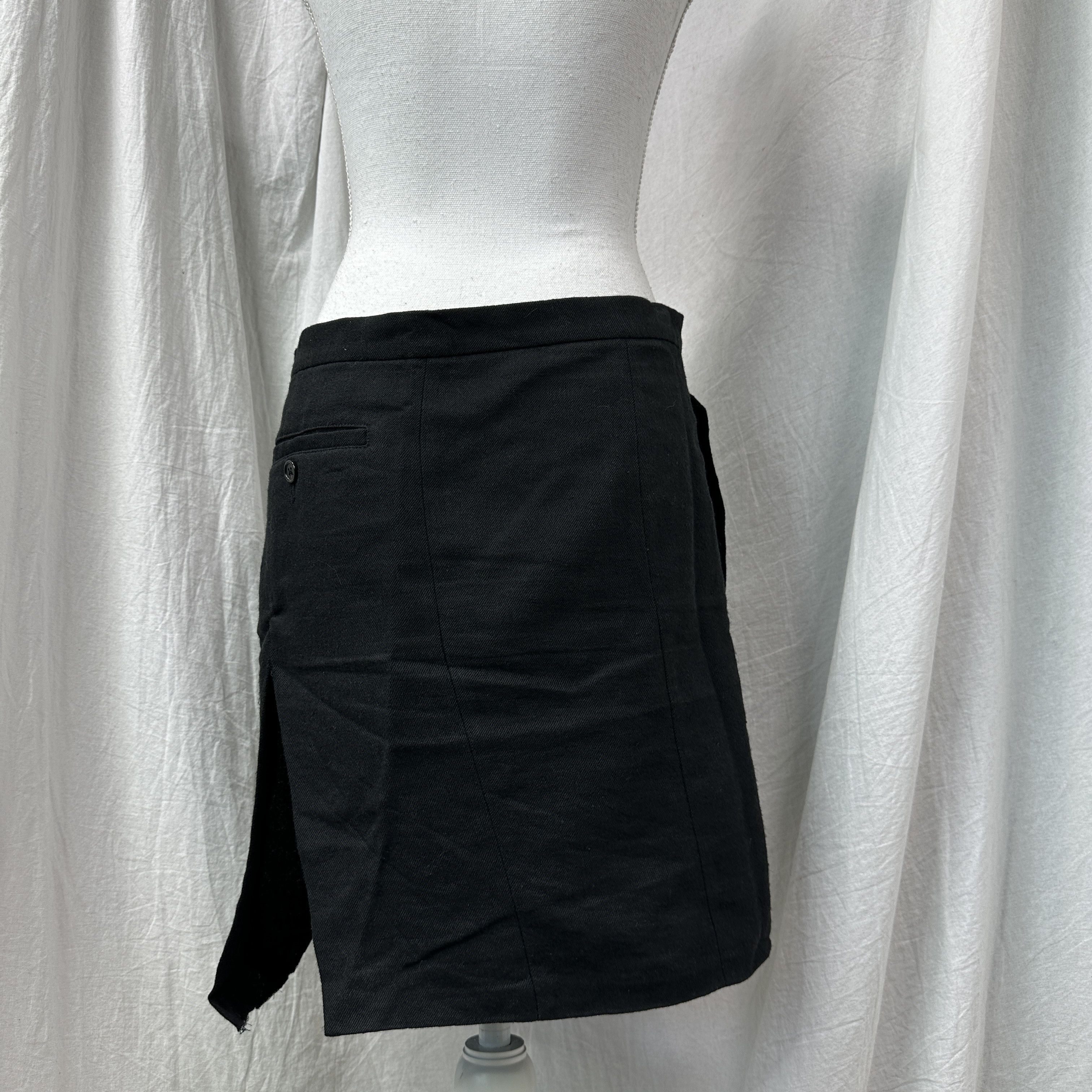 Ann Demeulemeester Vintage Avant Garde Woolen Ann Demeulemeester Skirt Y2K Size 26" / US 2 / IT 38 - 7 Thumbnail