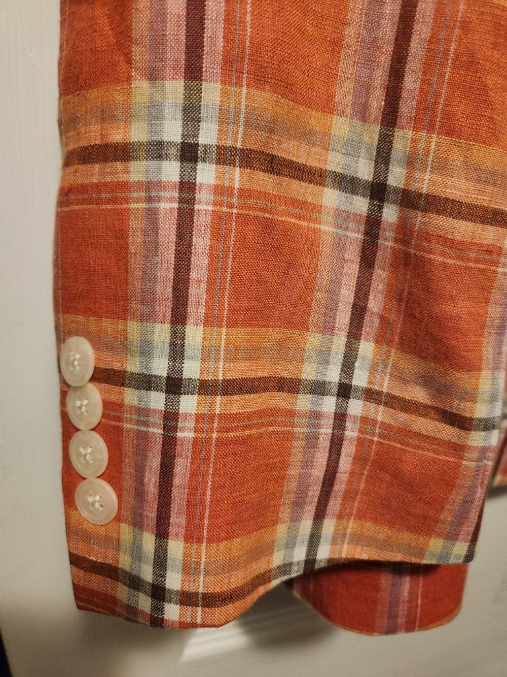 Tommy Hilfiger tommy Hilfiger mens new 100%linen sport coat blazer size:42R Size 42R - 4 Thumbnail