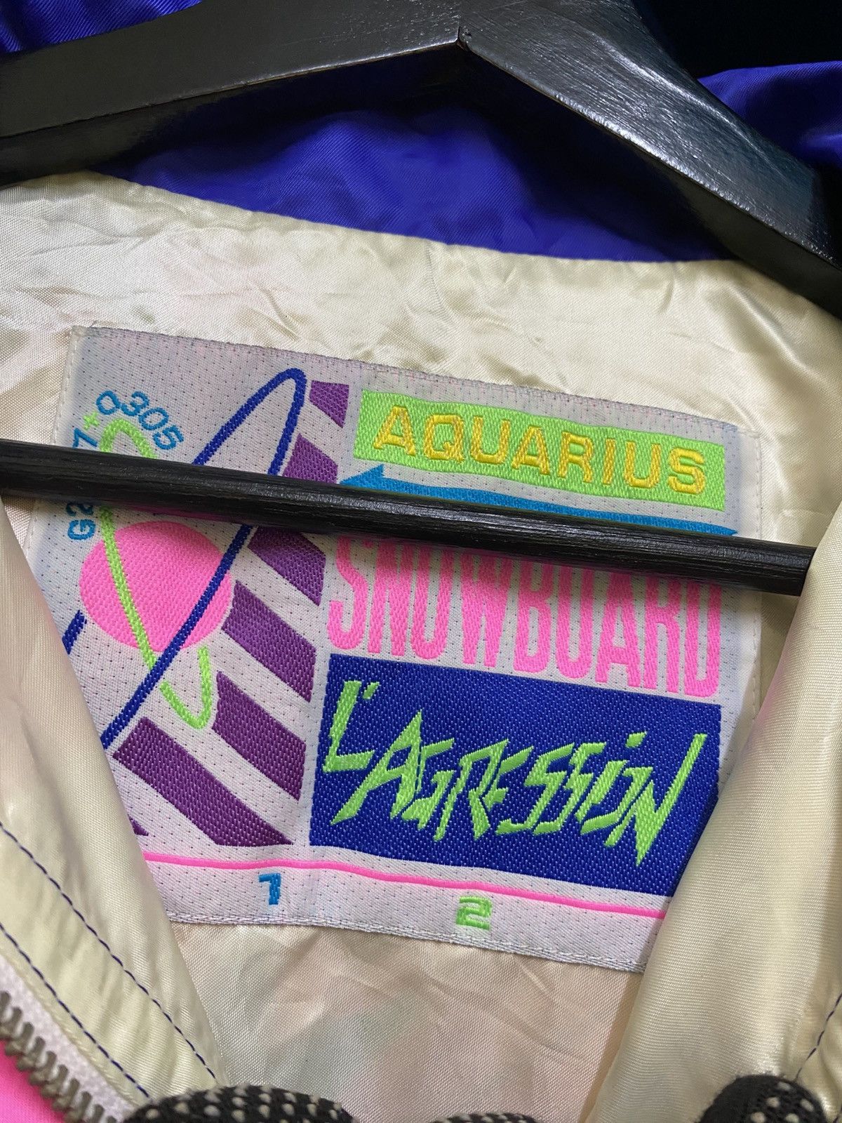 Japanese Brand Vintage 90s Aquarius Snowboard Jacket – Neon Ski Windbreaker Size US M / EU 48-50 / 2 - 8 Thumbnail
