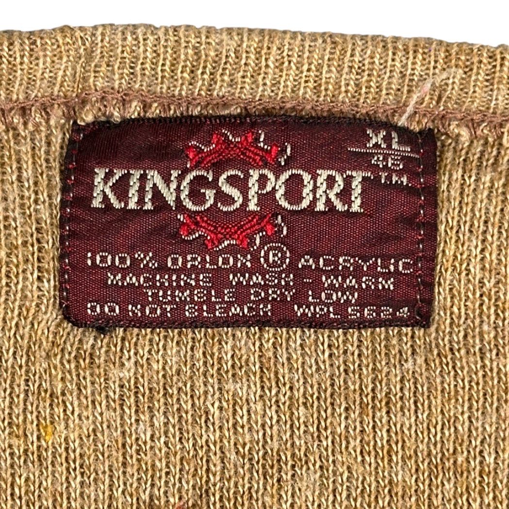 Vintage VINTAGE Kingsport Sweater Vest Shirt Adult M Brown Knit USA Made 70s V Neck Crew Neck Solid Retro School Preppy Mens Size US M / EU 48-50 / 2 - 4 Thumbnail