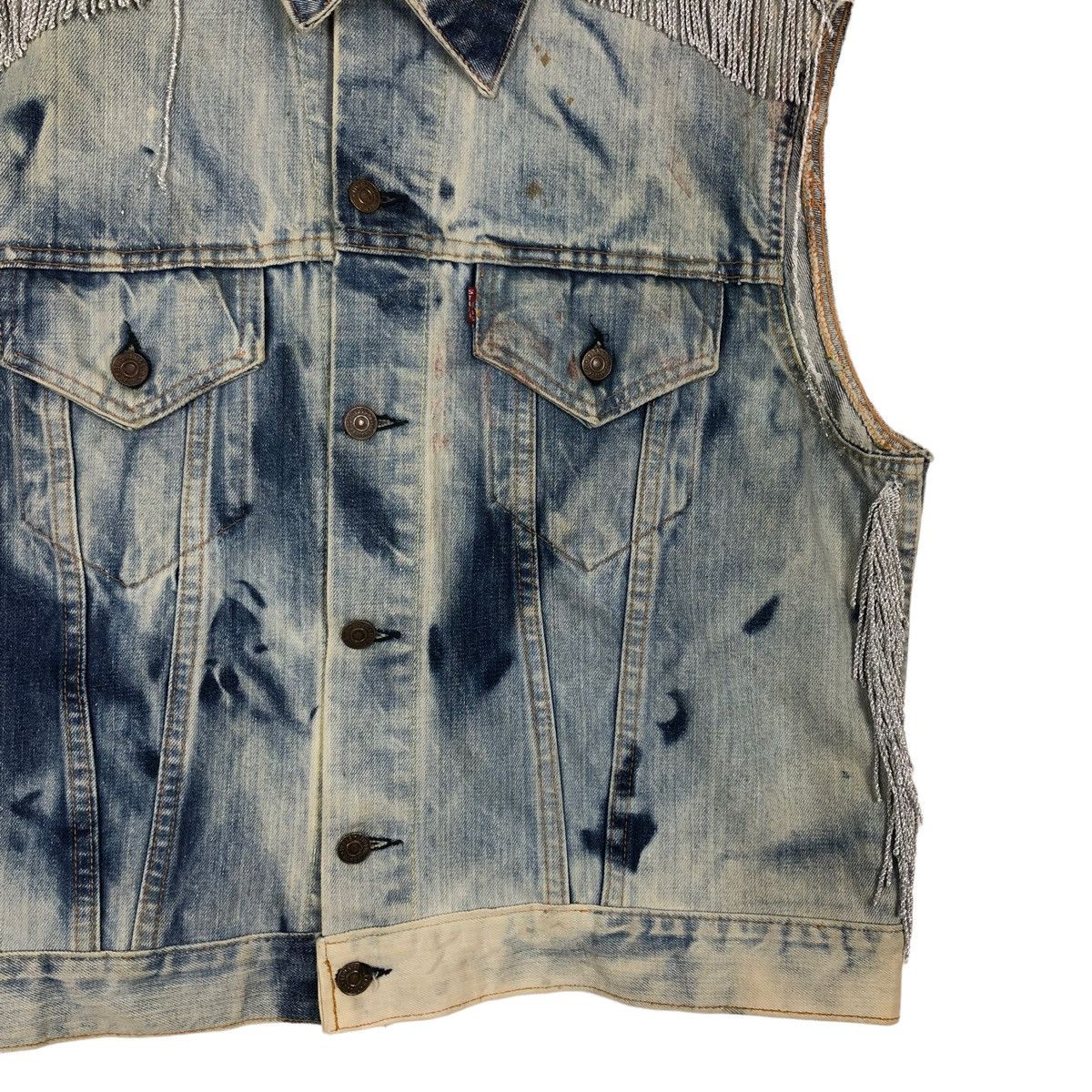 Levi's 🔥80’s TRUE VINTAGE BIG E TANK TOP TRUCKER DENIM CUSTOM Size US M / EU 48-50 / 2 - 7 Thumbnail