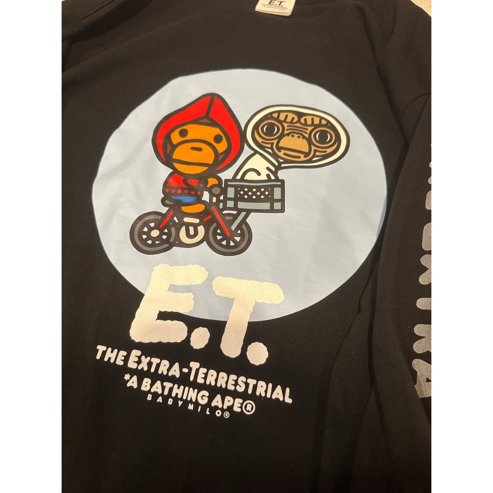 Bape BAPE x E.T. Baby Milo Long-Sleeve Tee – Black XL Size US XL / EU 56 / 4 - 6 Thumbnail