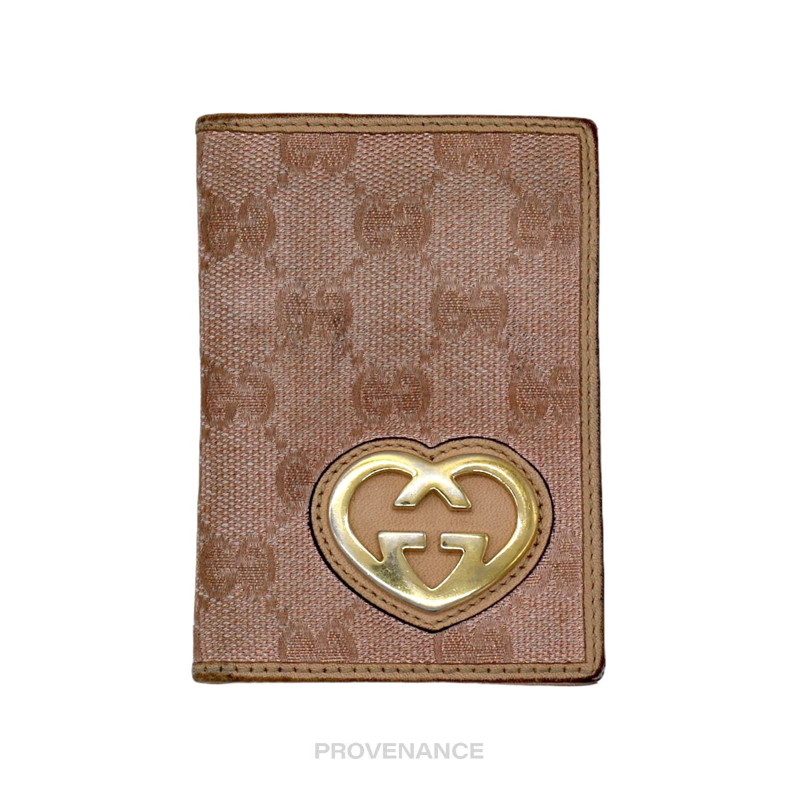 Gucci 🔴 Gucci Heart Pocket Organizer Wallet - Pink GG Canvas Size ONE SIZE - 1 Thumbnail