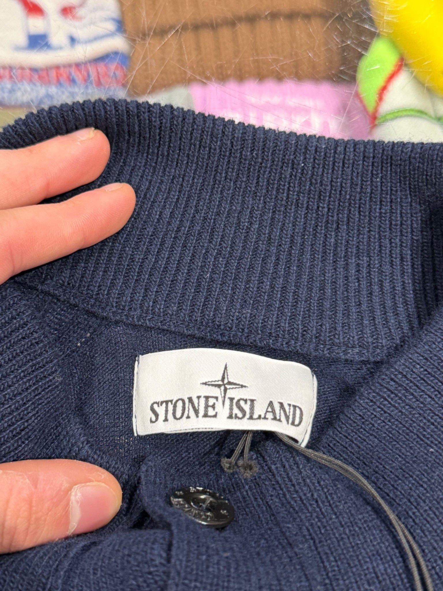 Stone Island Stone Island Half Zip Up Knitwear Navy Size US XL / EU 56 / 4 - 7 Thumbnail